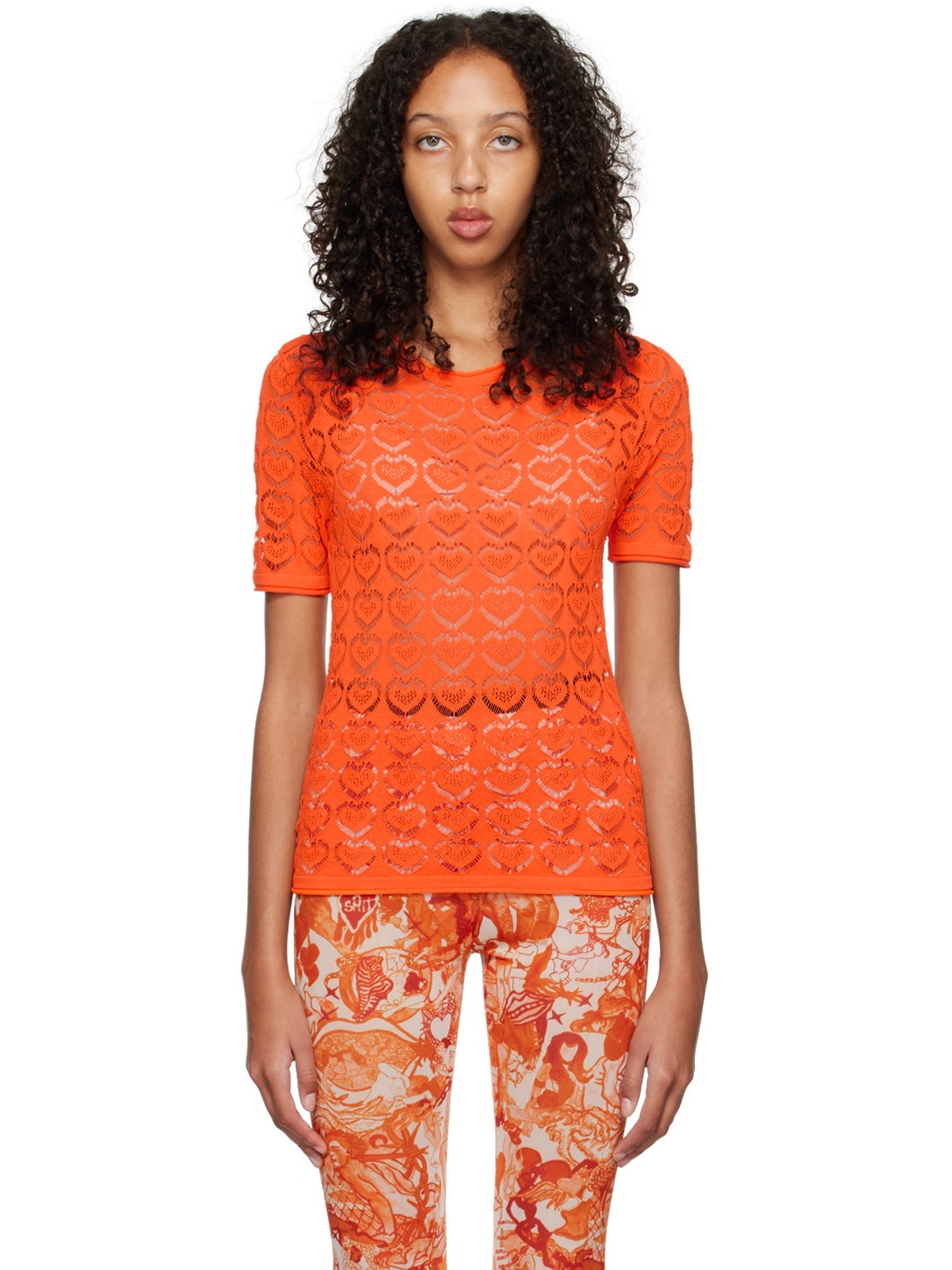 SSENSE Exclusive Orange Blouse - 1