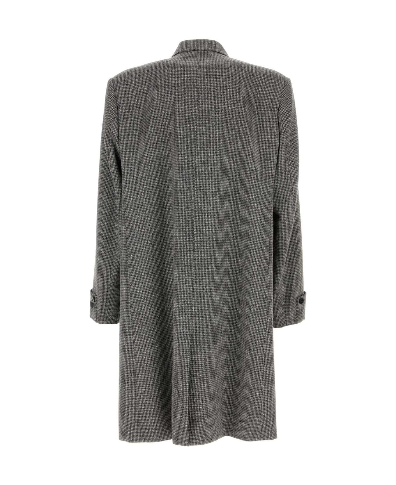 Embroidered Wool Blend Coat - 2