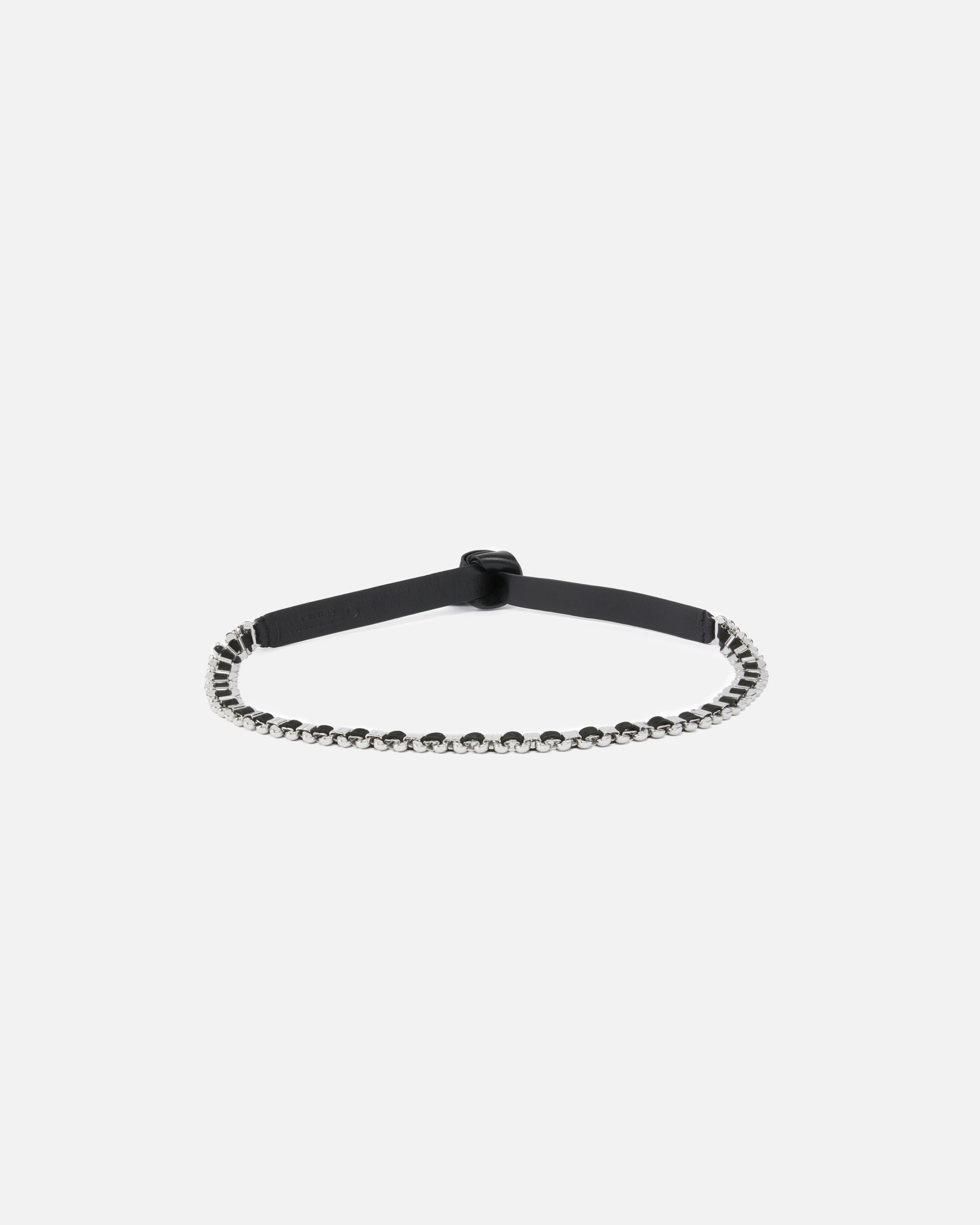 LEATHER BELT WITH METAL INSERTS - 1