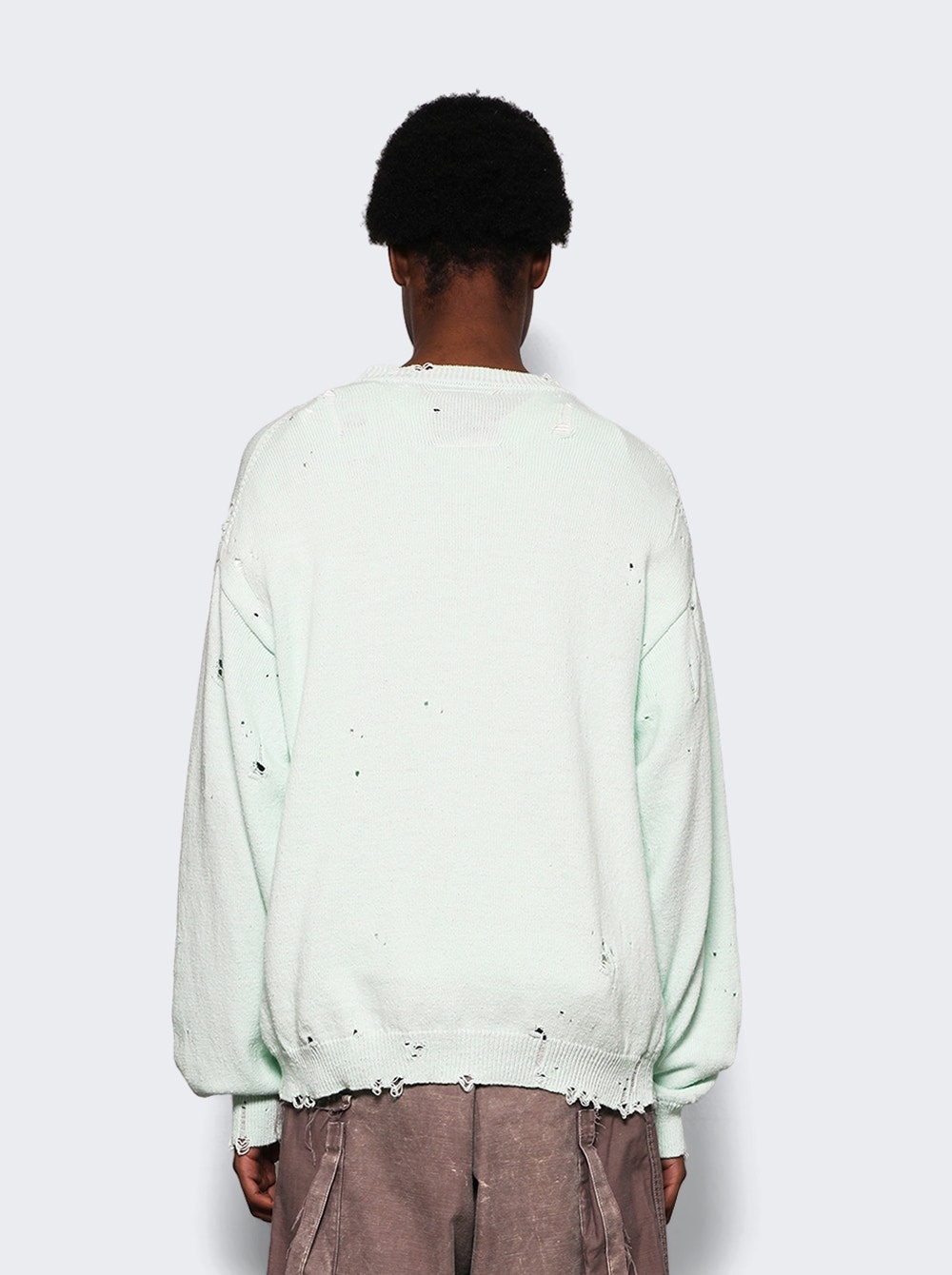 Distressed Sweater Green - 5