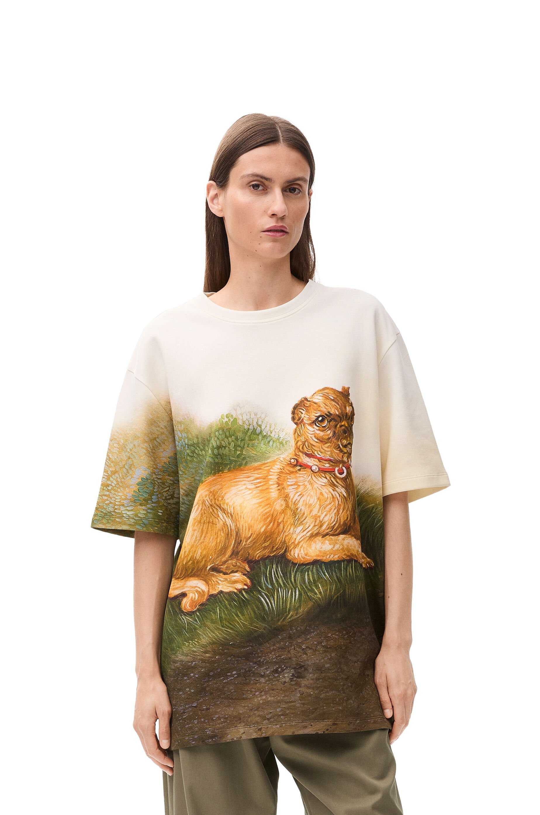 Oversized fit t-shirt in cotton blend - 3