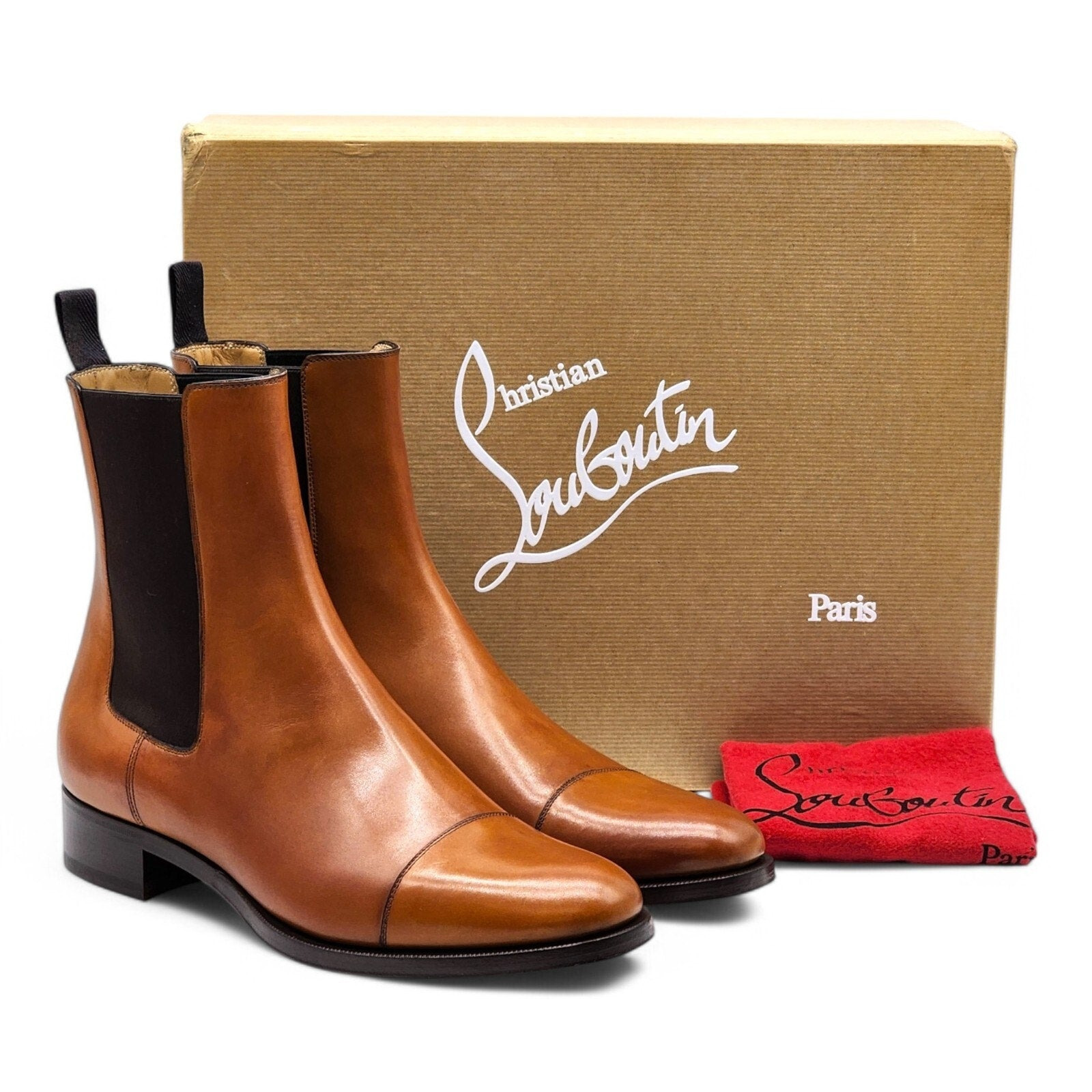 Christian Louboutin Antonio Chelsea Boots Brown EU 42.5 US 9.5 - 8