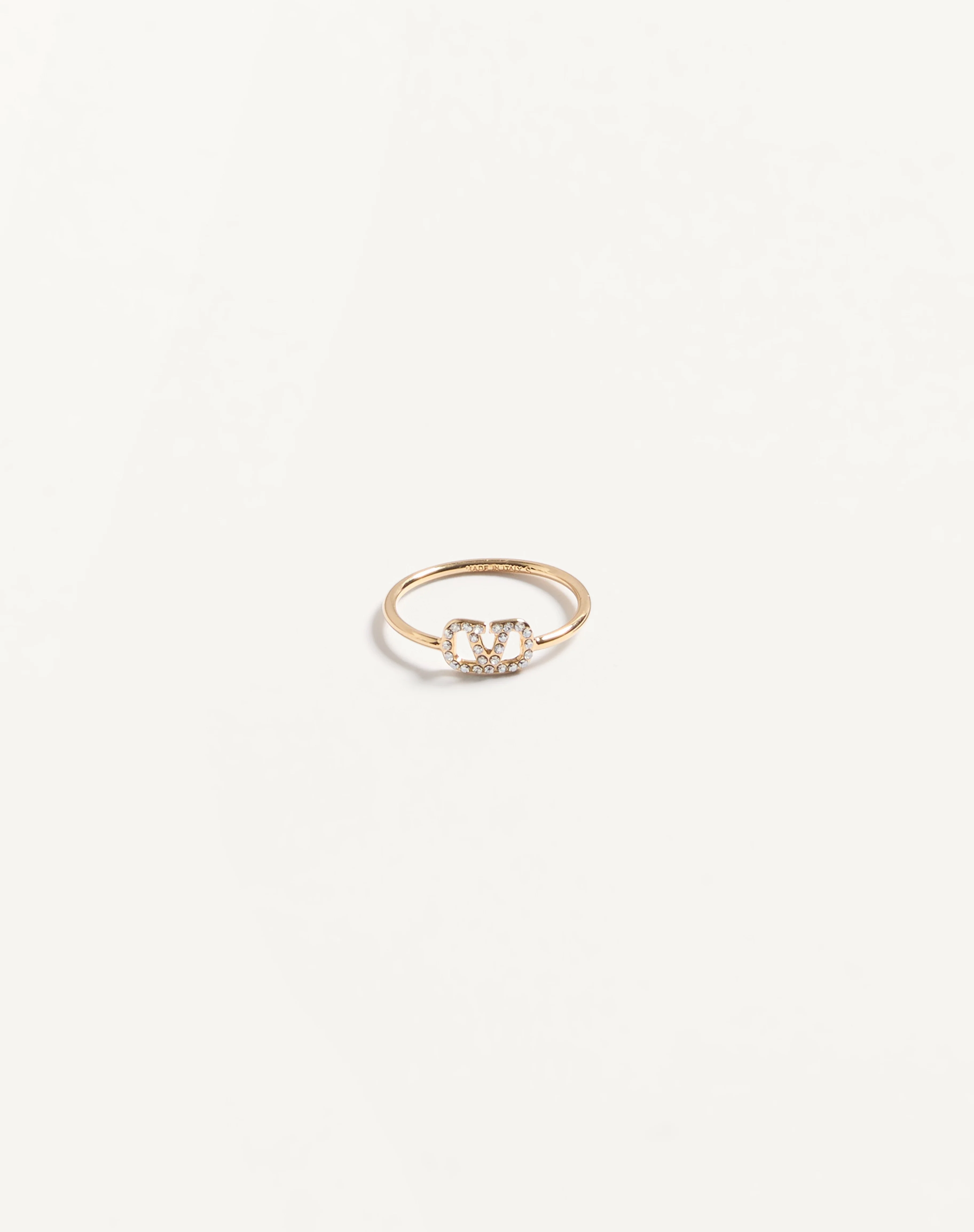 VLOGO SIGNATURE METAL AND SWAROVSKI® CRYSTAL RING - 1