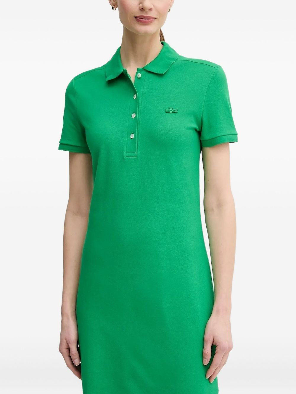 short-sleeve polo mini dress - 4