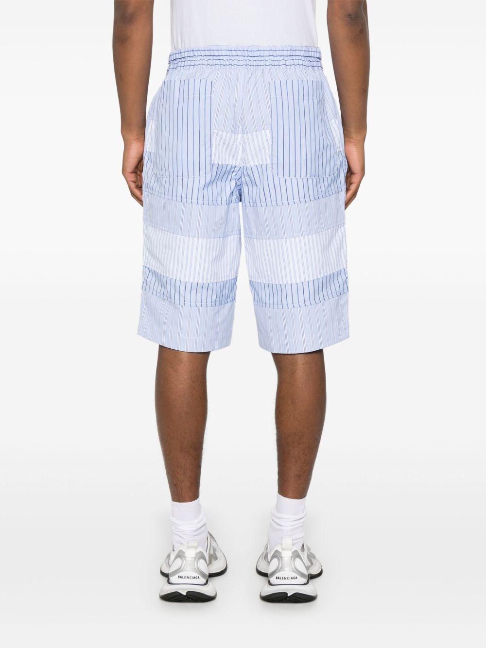 layered striped shorts - 4
