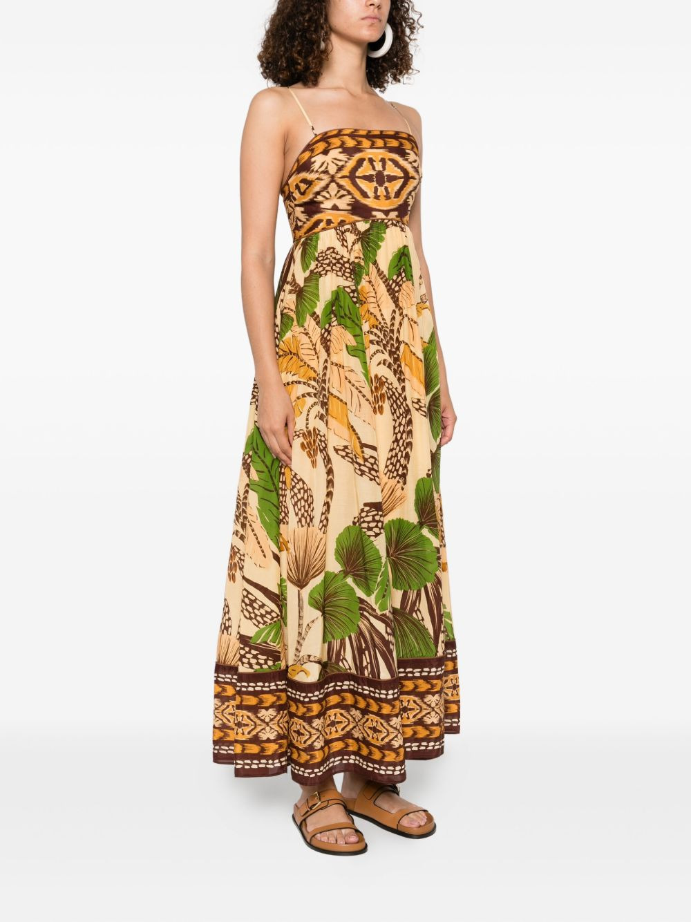 Foliage Sketch maxi dress - 3