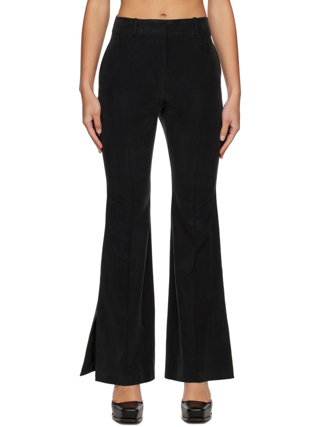 Black Flared Trousers - 1