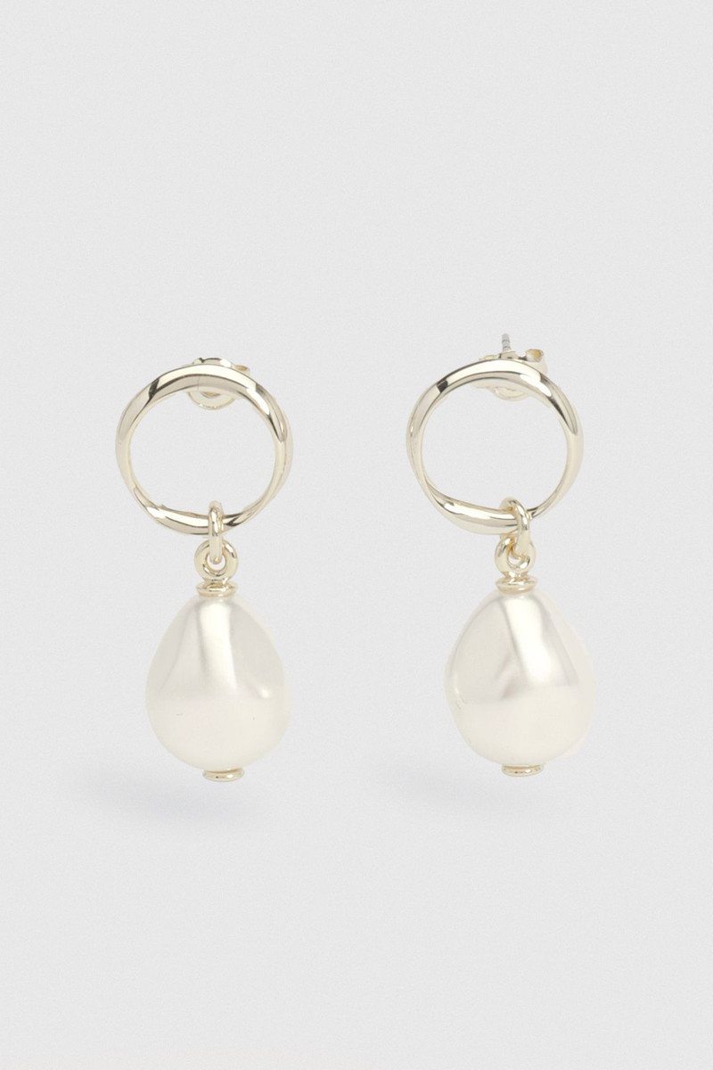 KAREN MILLEN Modern Pearl Earrings outlook