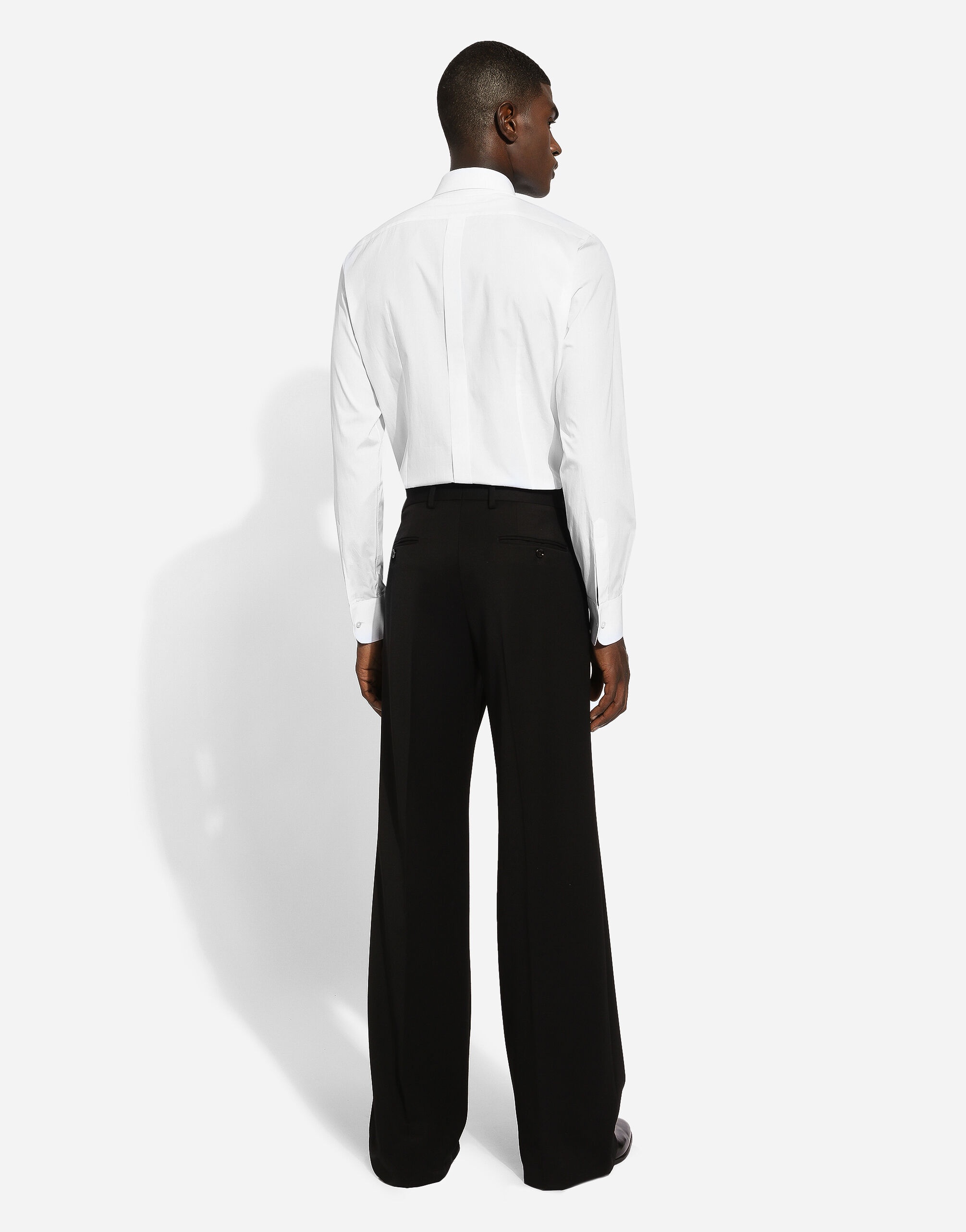 Gold-fit tuxedo shirt with rhinestone embroidery - 3