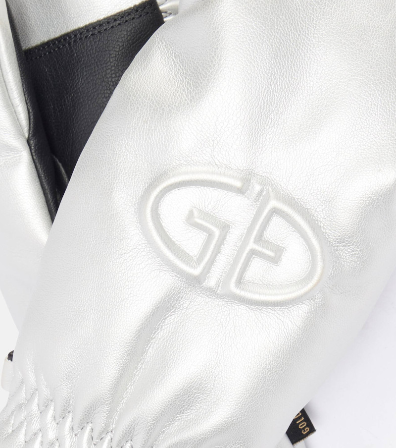 GOLDBERGH Charmer logo faux leather ski mittens outlook