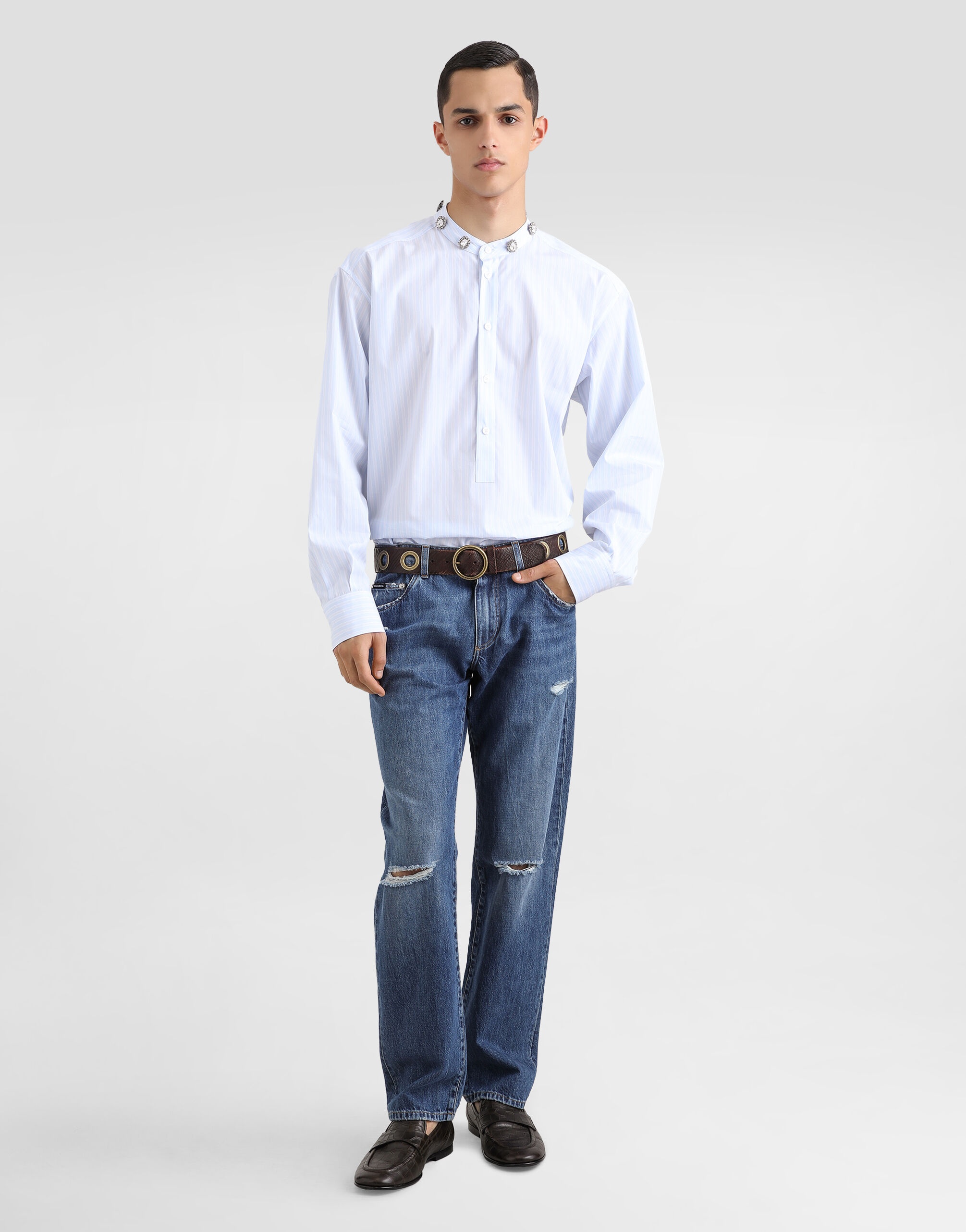 Classic cotton jeans with tag - 2