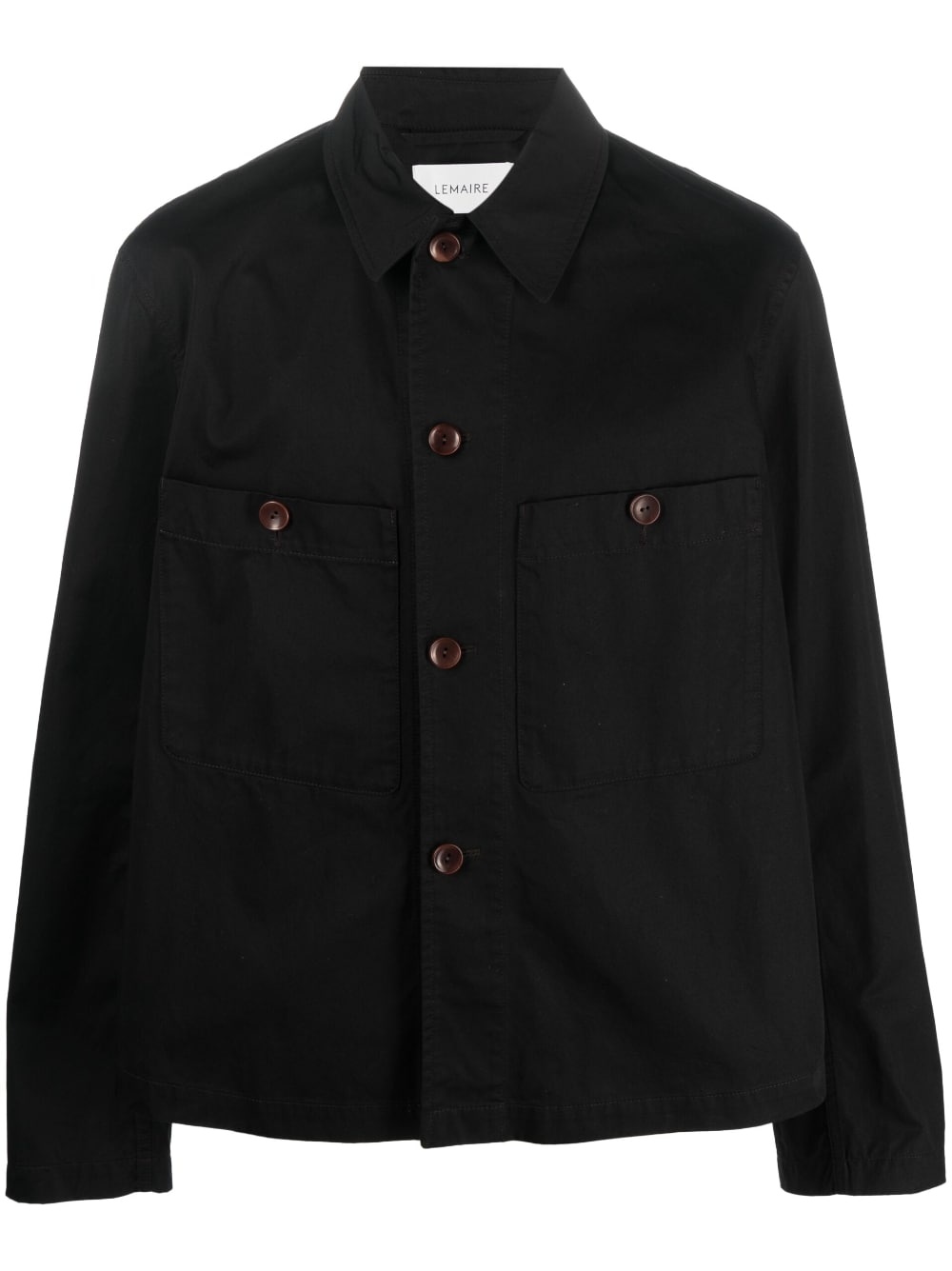 military-inspired cotton overshirt - 1