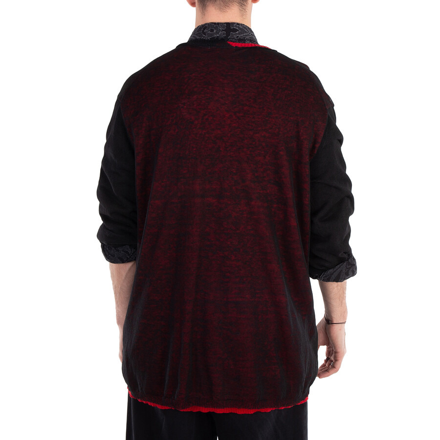 Yohji Yamamoto 14-Gauge Layered Knit Pullover, Brand Size 3 (Large) - 4
