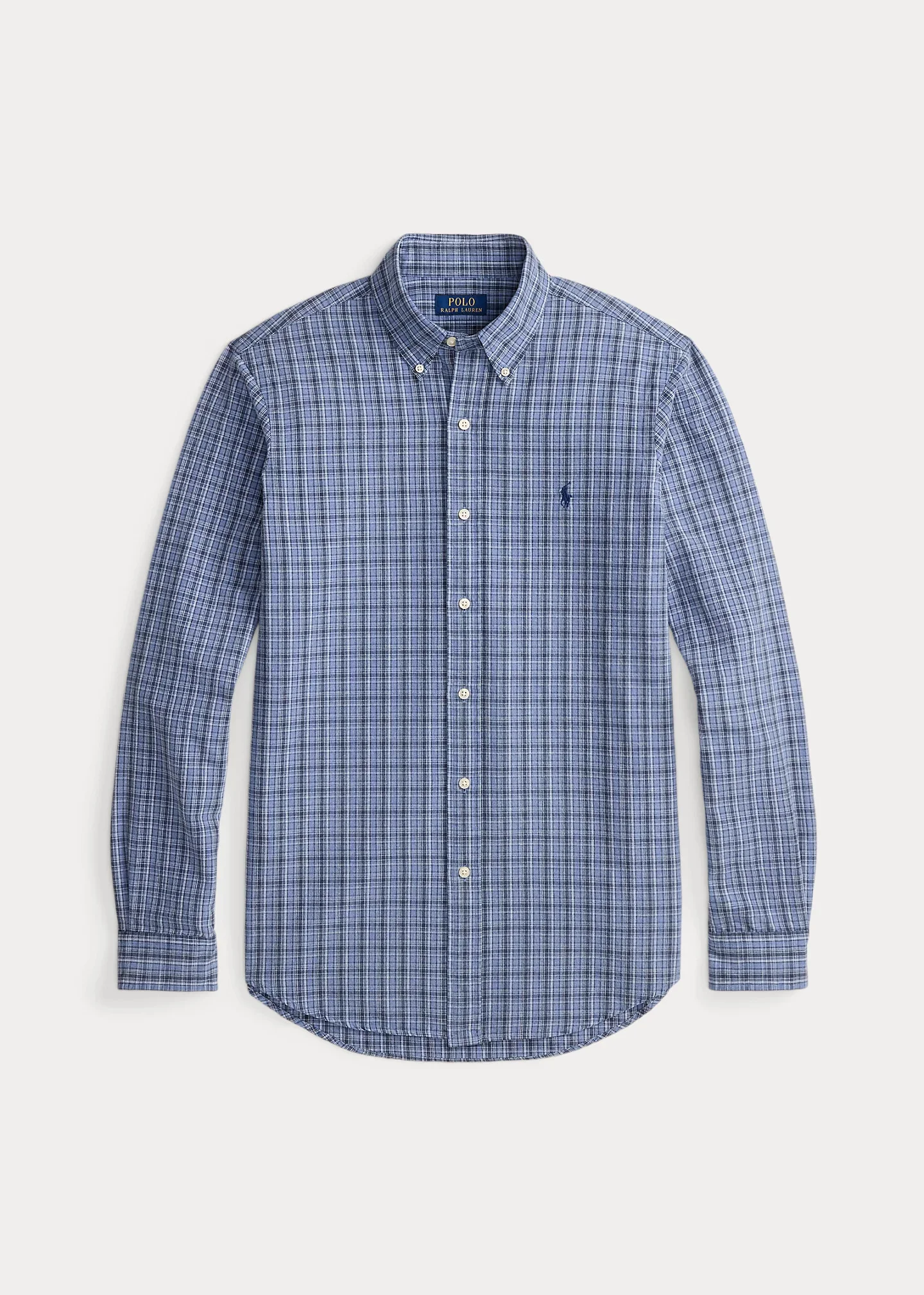 Classic Fit Plaid Brushed Oxford Shirt - 1