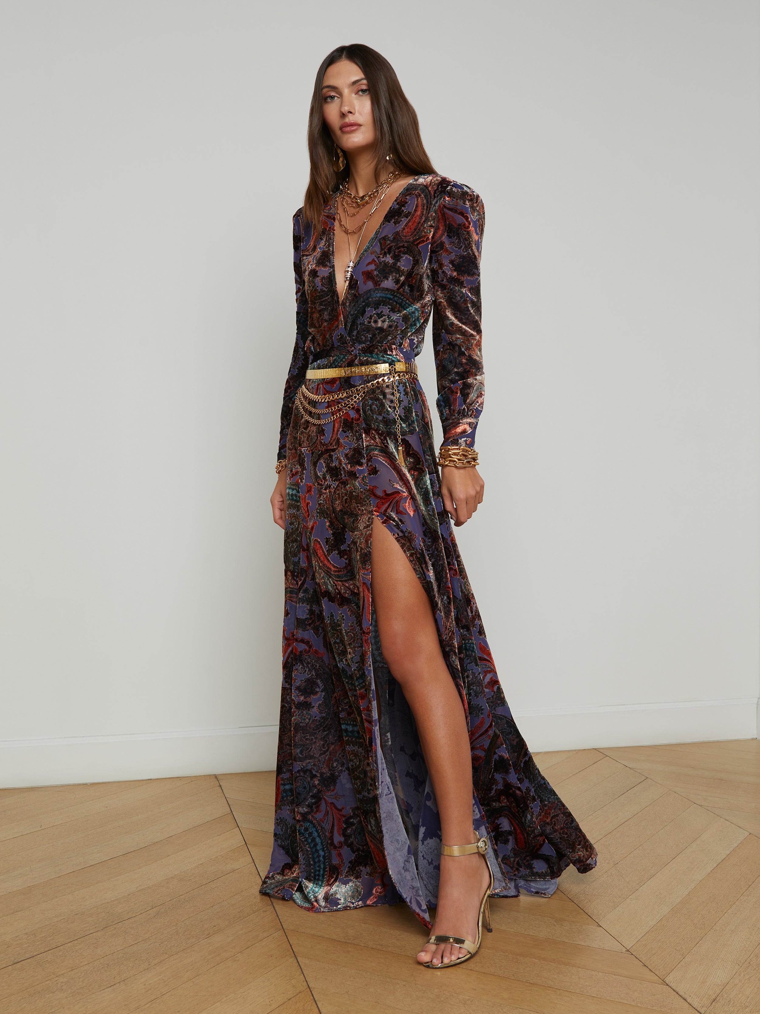 Luca Velvet Maxi Skirt - 2