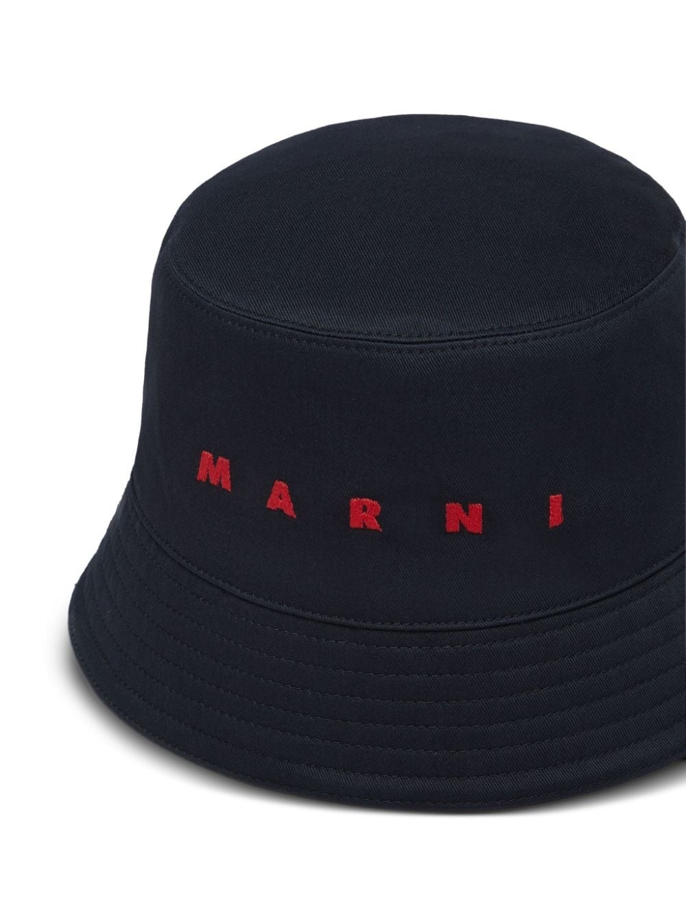 logo-embroidered cotton bucket hat - 3
