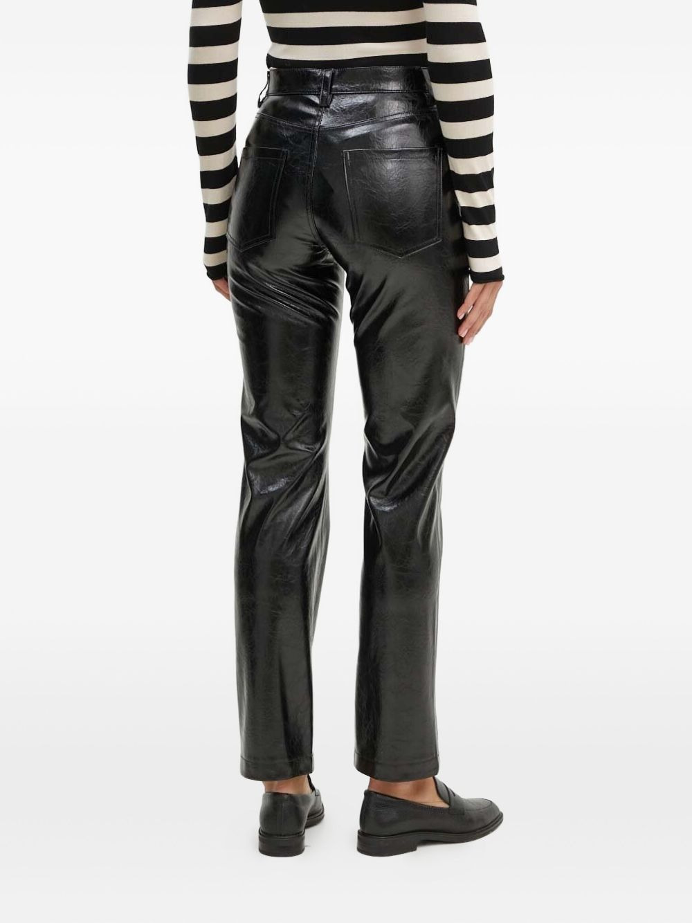 faux-leather trousers - 2