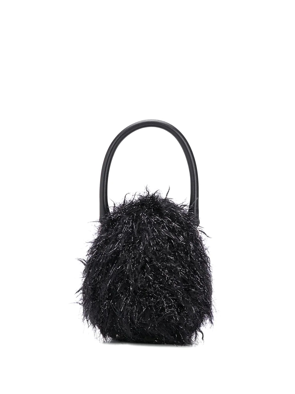 faux-fur detailed handbag - 1