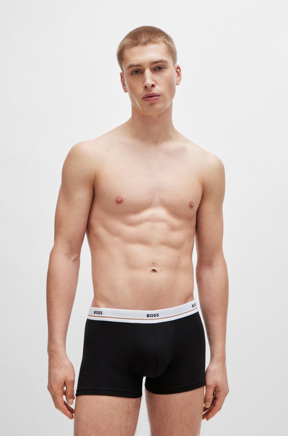 FIVE-PACK OF STRETCH-COTTON TRUNKS WITH LOGO WAISTBANDS - 6