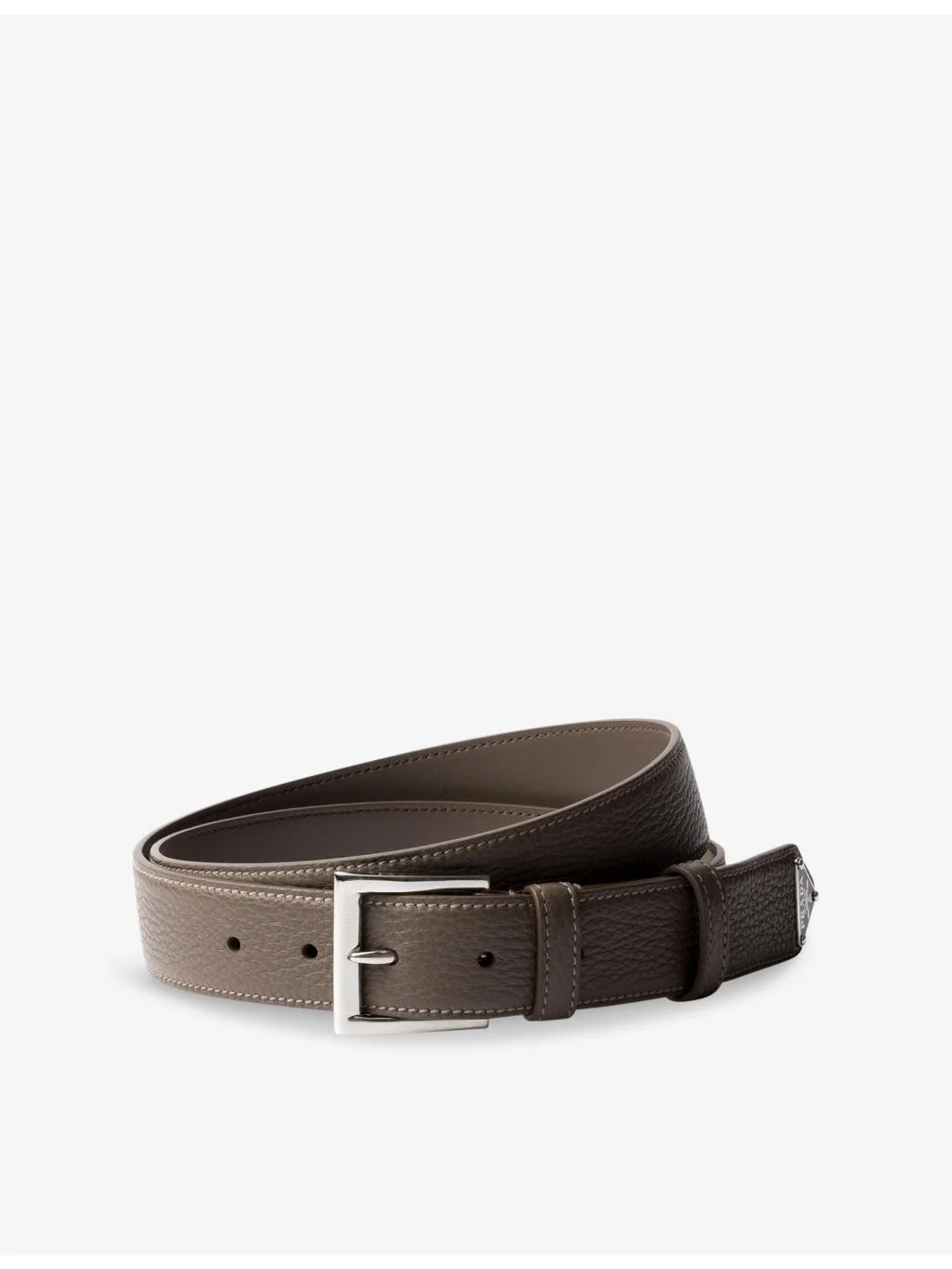 Brand-Plaque Leather Belt - 1