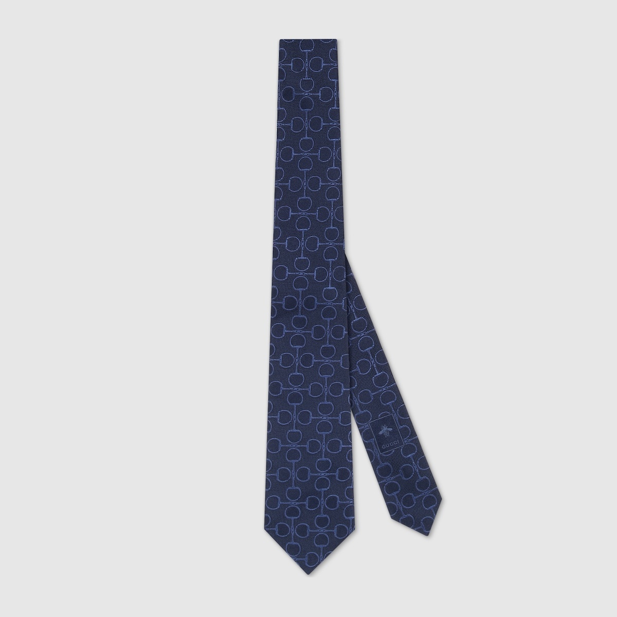 Horsebit silk jacquard tie - 1