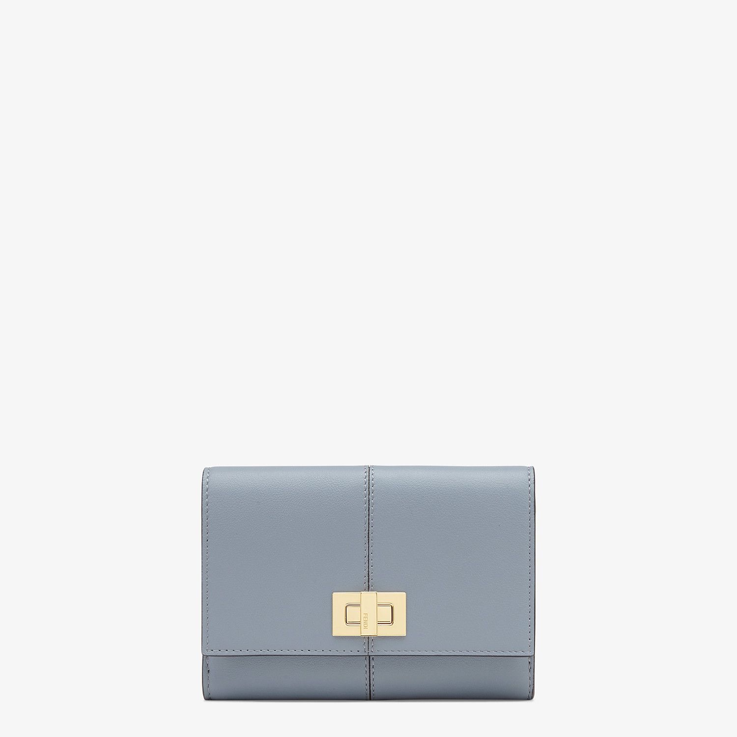 Gray leather cardholder - 1