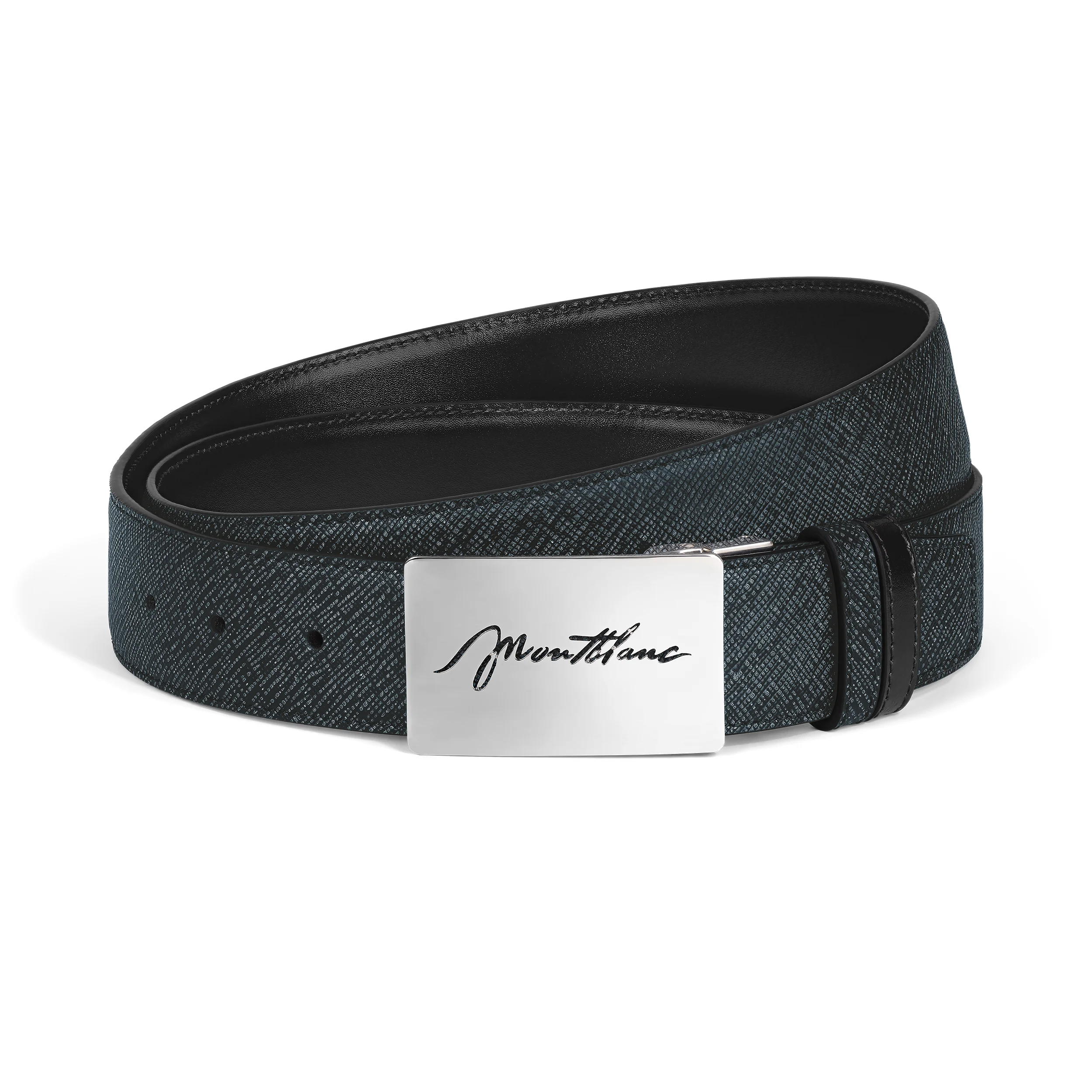 35 MM REVERSIBLE BELT IN SARTORIAL LEATHER WITH PLATE BUCKLE - 1