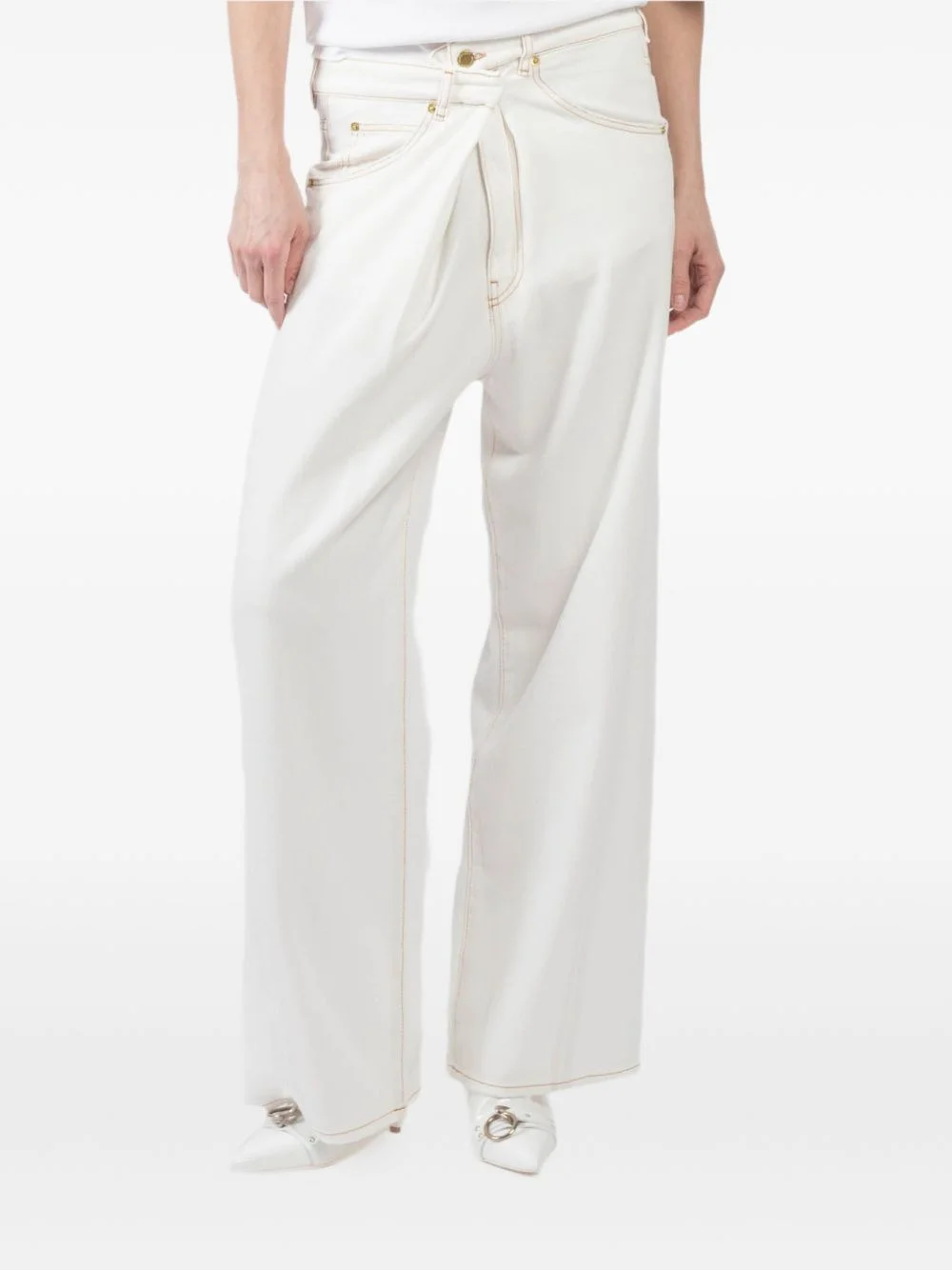 button-fastening jeans - 1