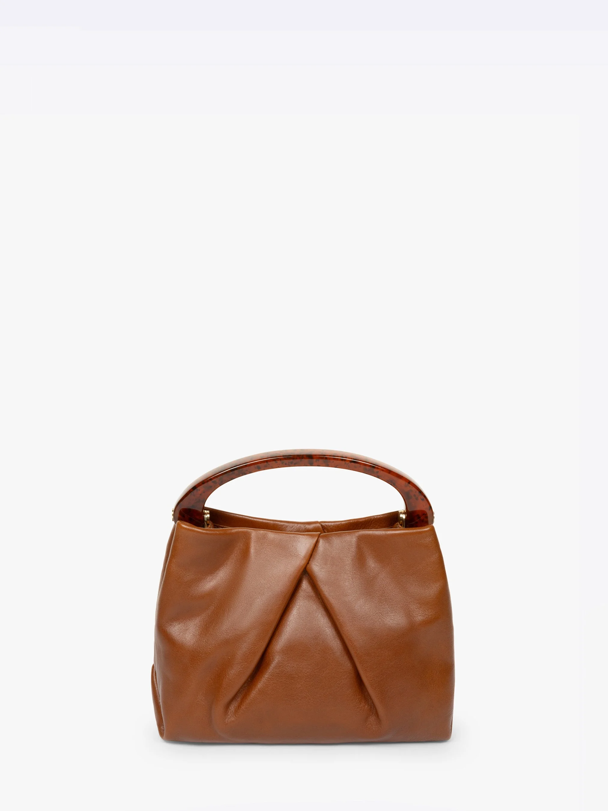 SMALL PLEATED LEATHER BAG - 1