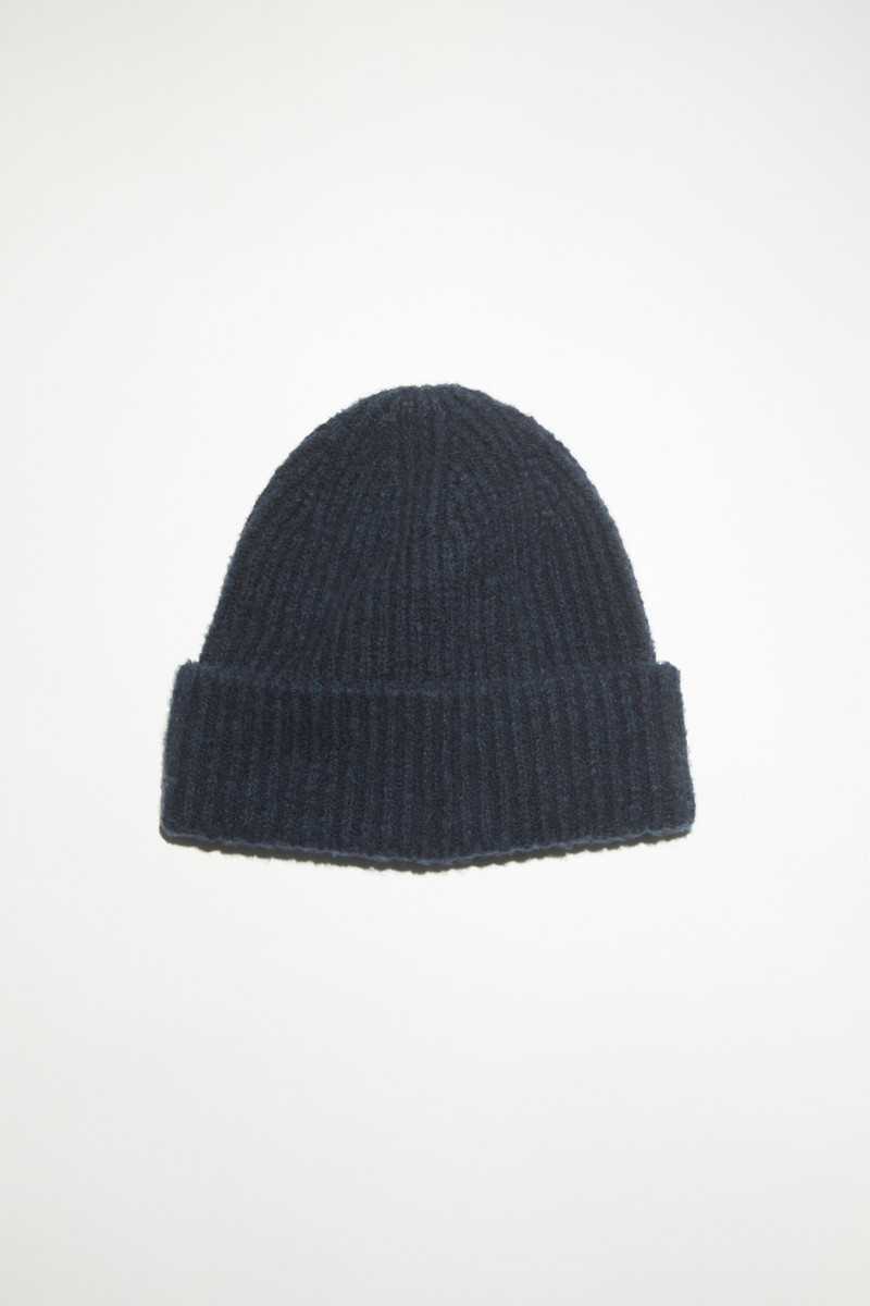 Wool blend beanie - Navy 1