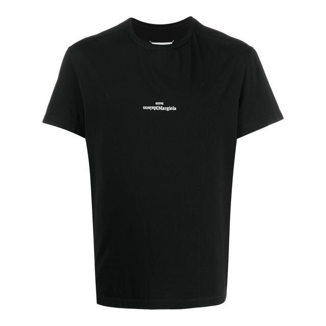 Black T-shirt with embroidery - 1