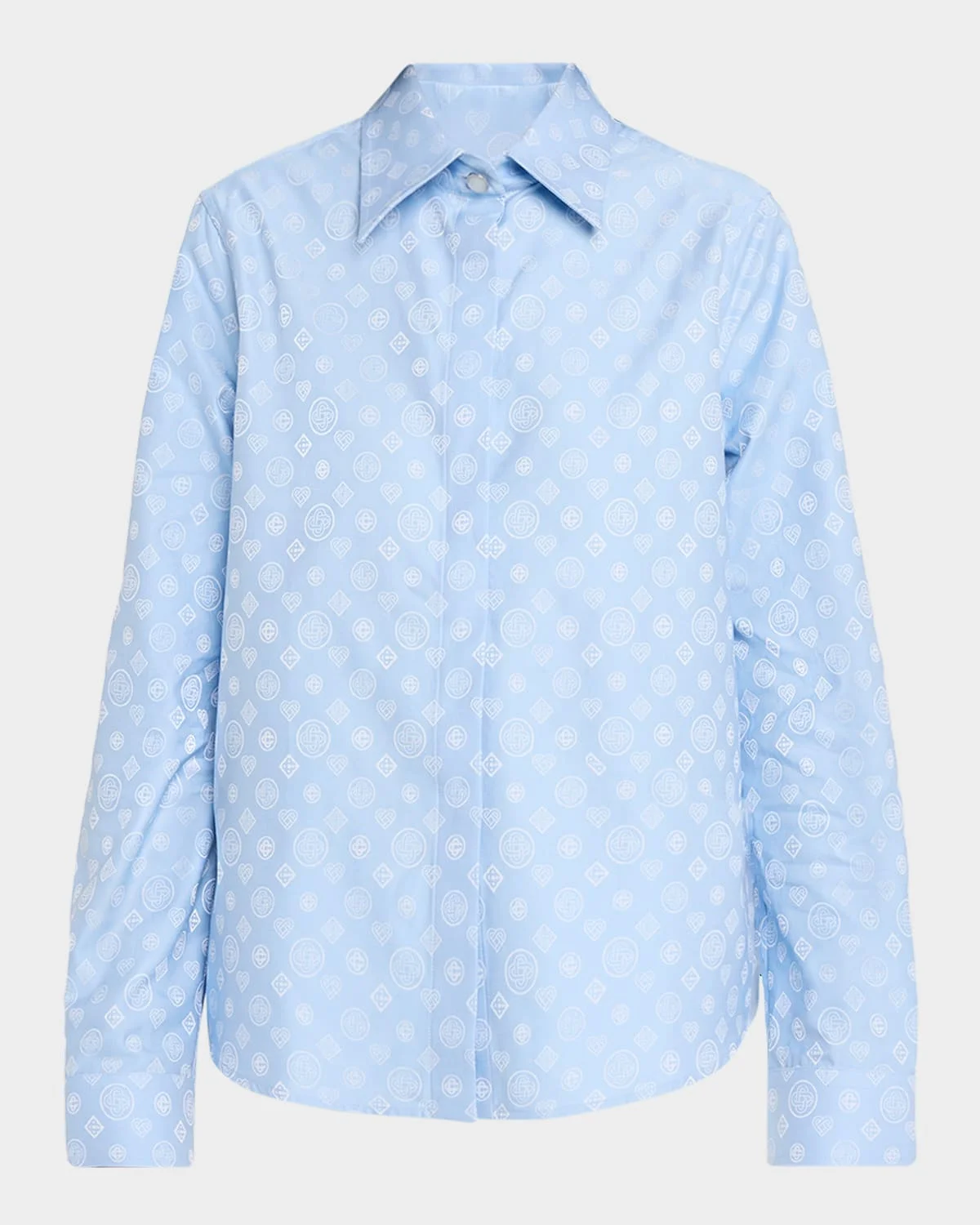 Monogram Button-Front Shirt - 1