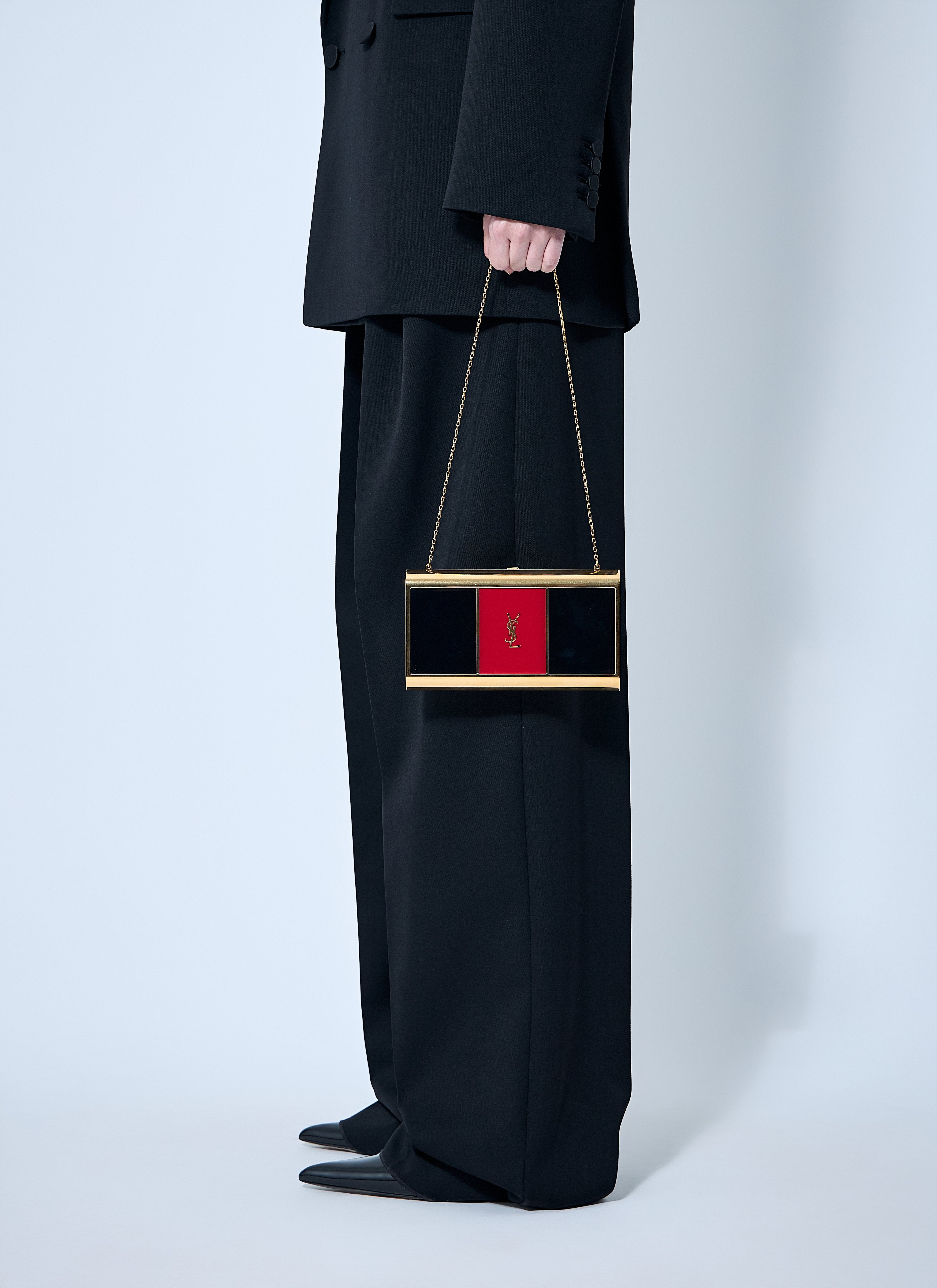 Saint Laurent Women Metal Minaudière Shoulder Bag - 7