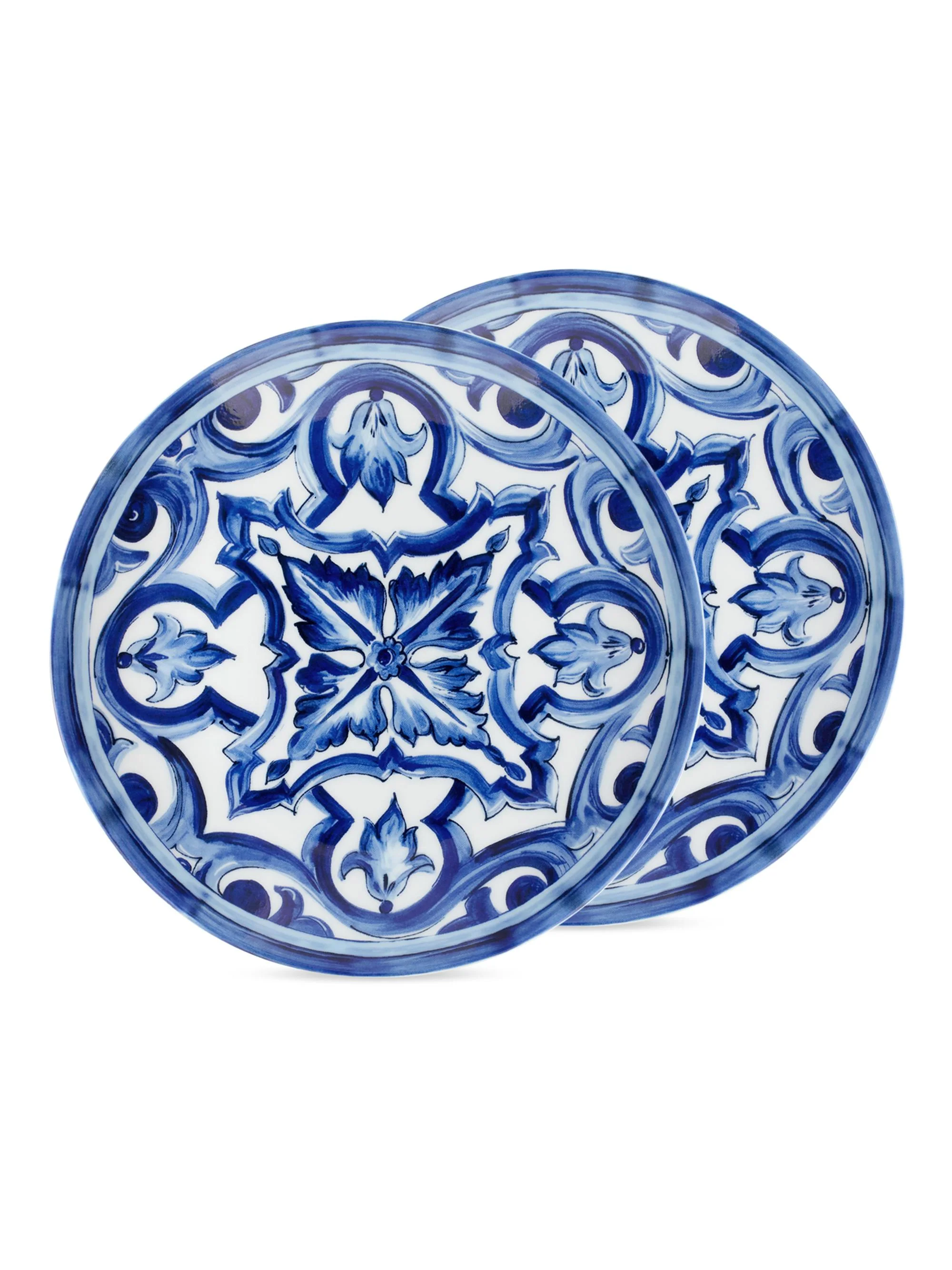 Blue Mediterraneo Stella 2-Piece Dessert Plate Set - 1