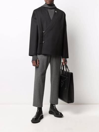 Jil Sander drawstring wool-blend trousers outlook