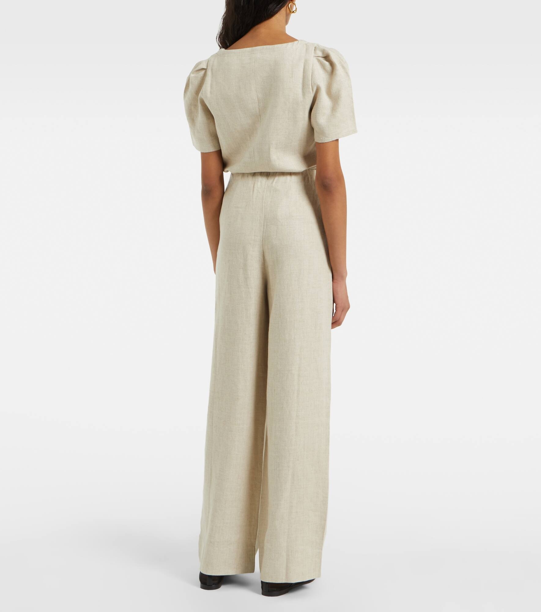 Meave linen wide-leg pants - 3