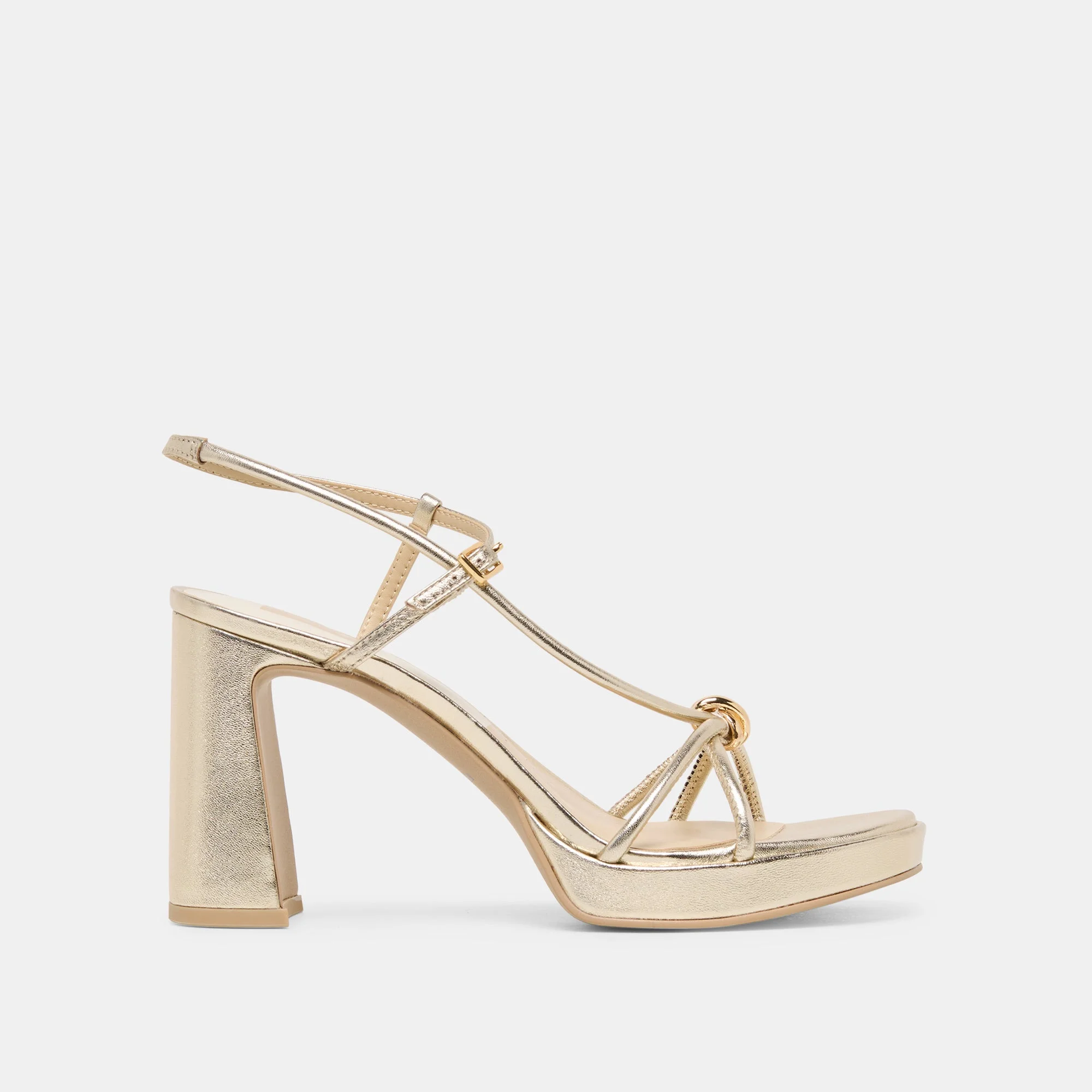 ODETE HEELS GOLD LEATHER - 1