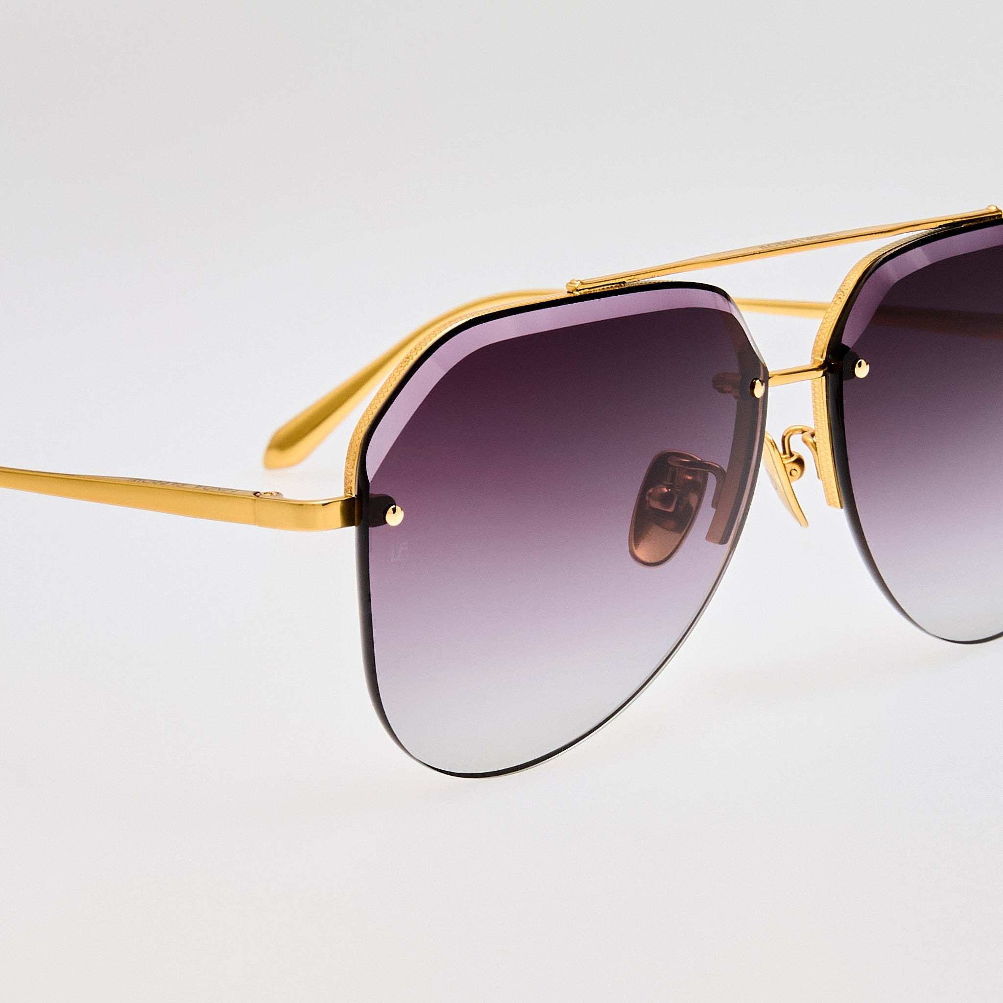 Quynh Sunglasses in Grey and Gold - 5