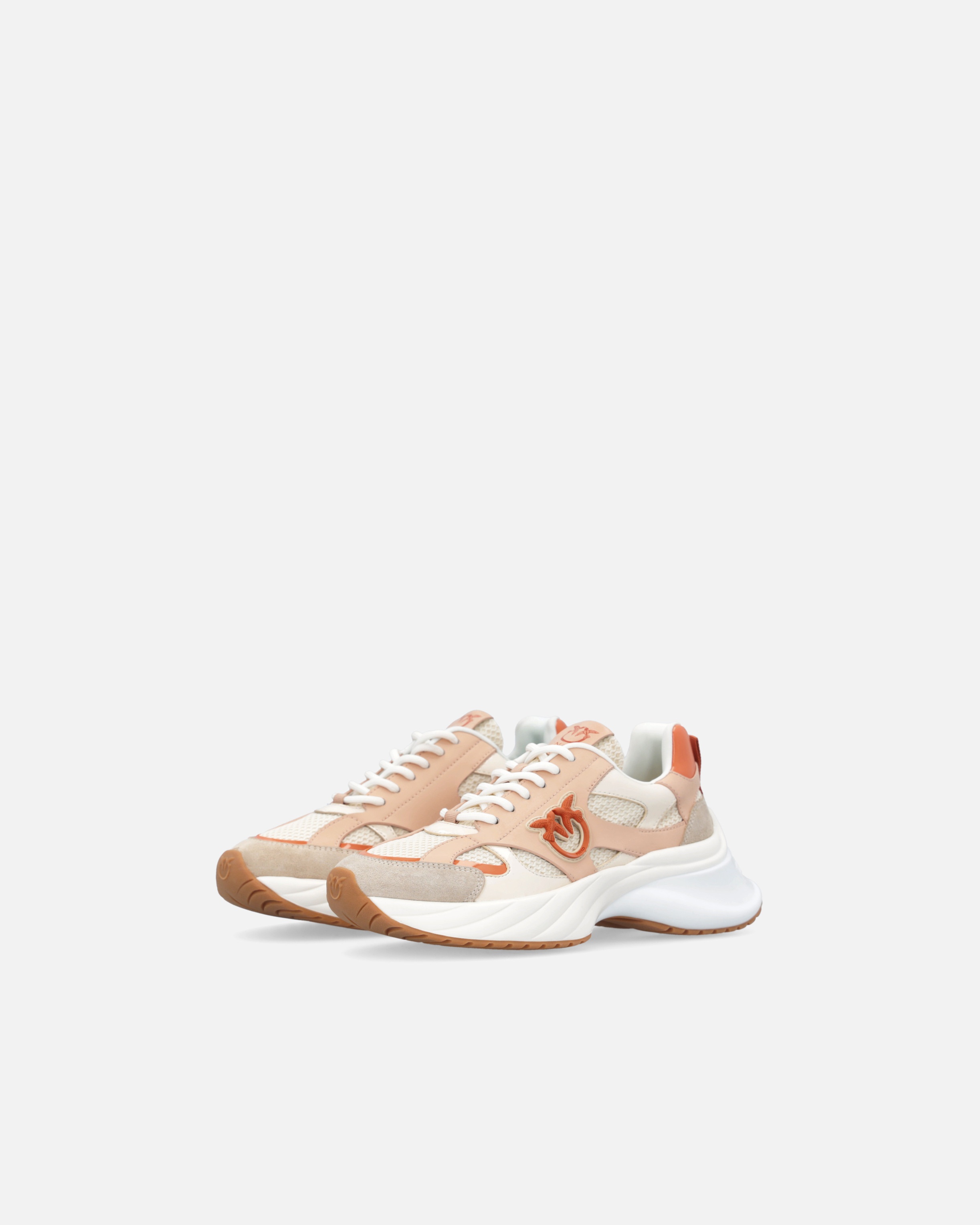 NEUTRAL-COLOURED ARIEL SNEAKERS WITH PATENT DETAILS - 6