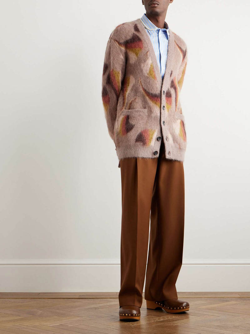 Etro Printed Brushed Mohair-Blend Jacquard Cardigan outlook
