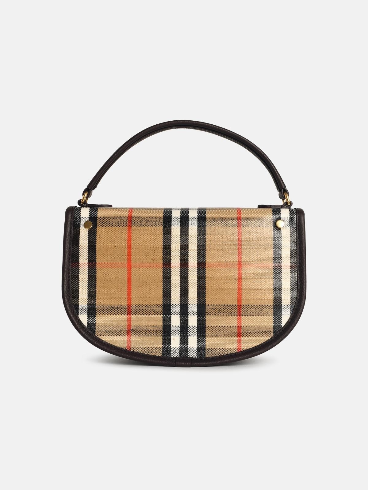 'HIGHLANDS' SAND COTTON BLEND CROSSBODY BAG - 3