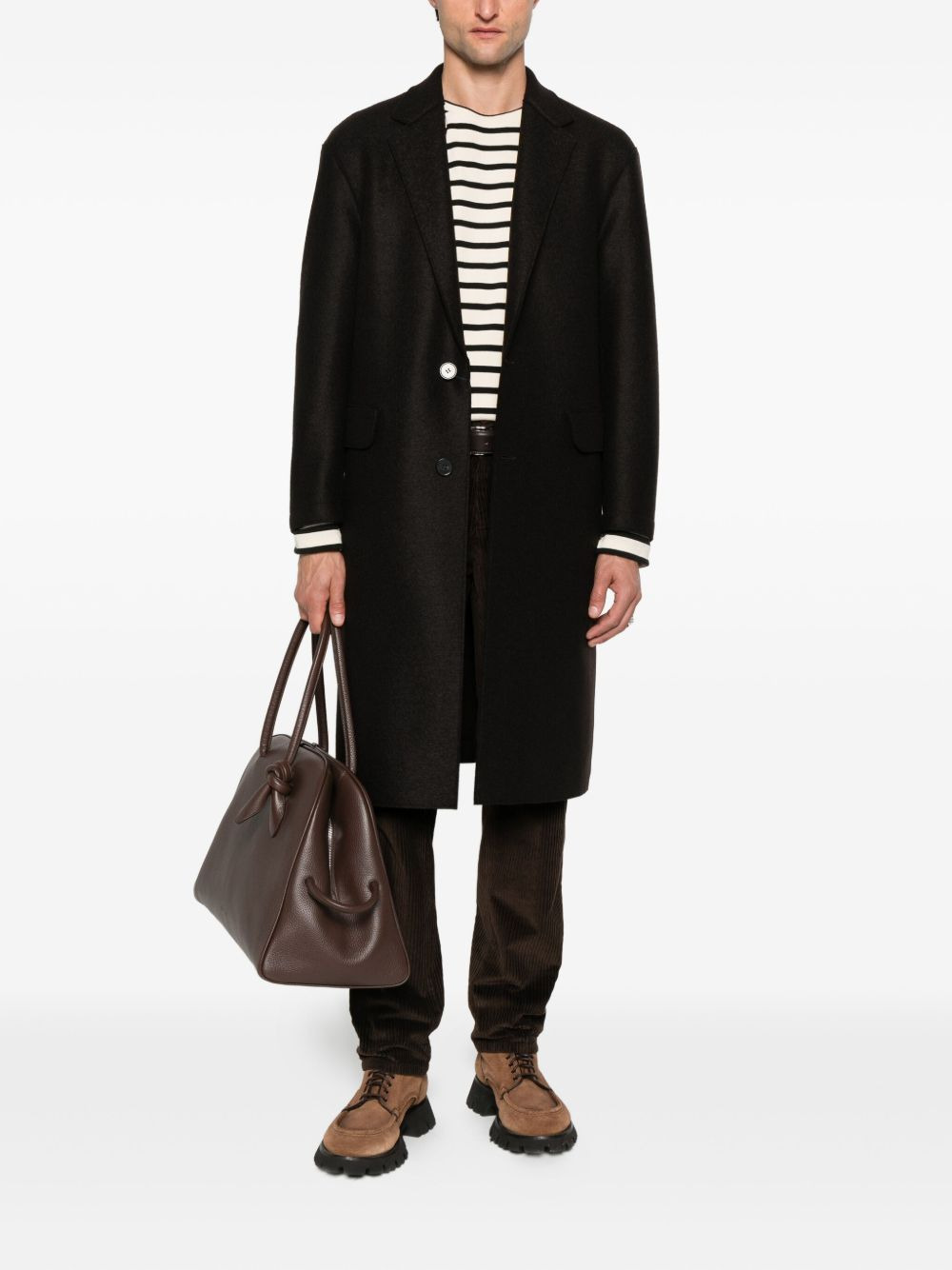 two-button wool coat - 2