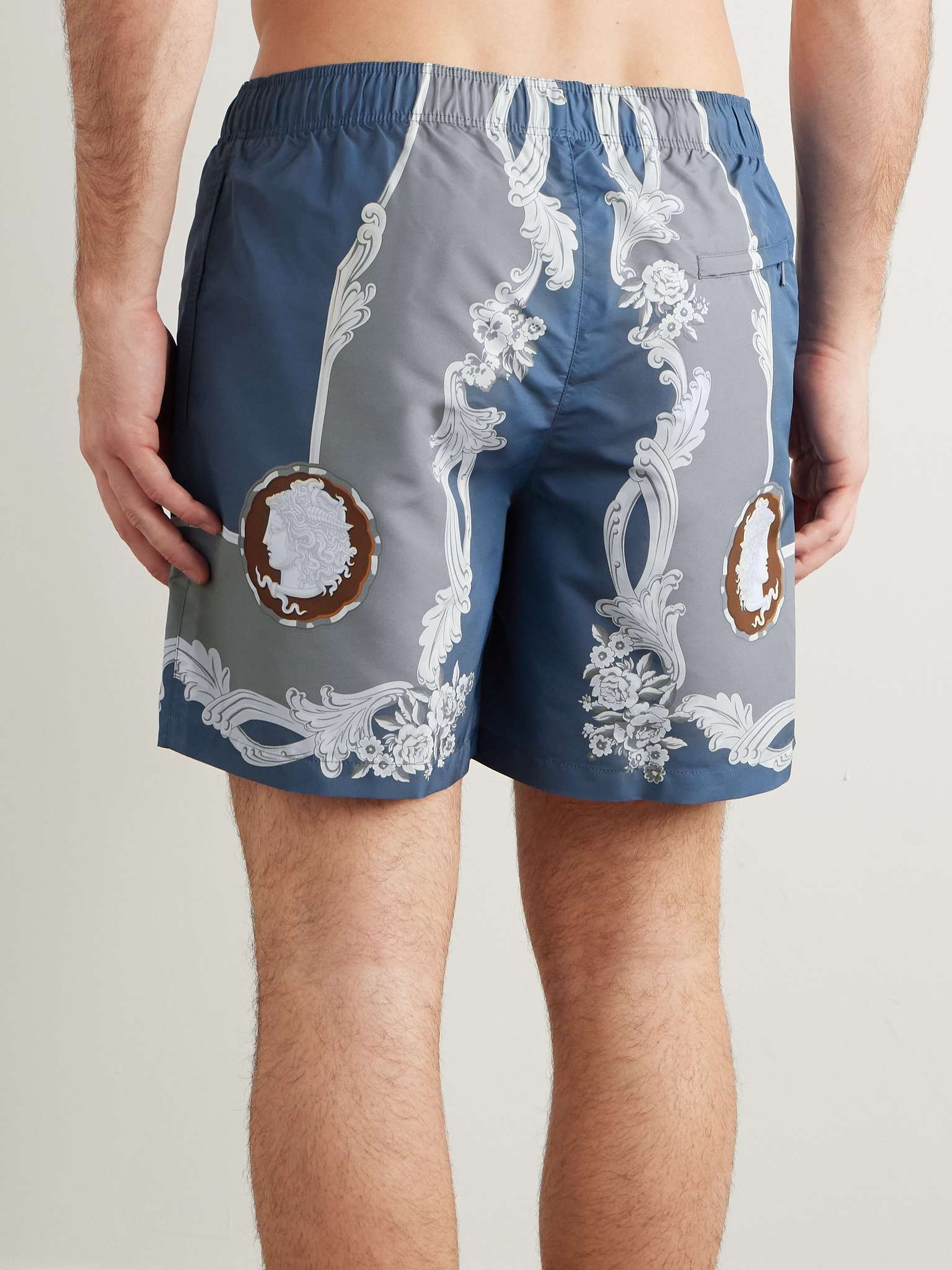 Straight-Leg Mid-Length Printed Swim Shorts - 3