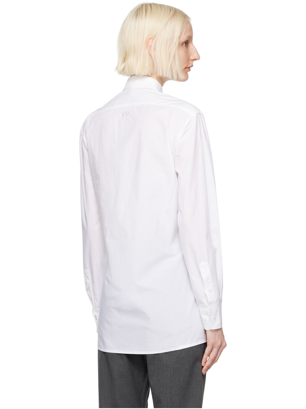 White Argyle Button Down Shirt - 3