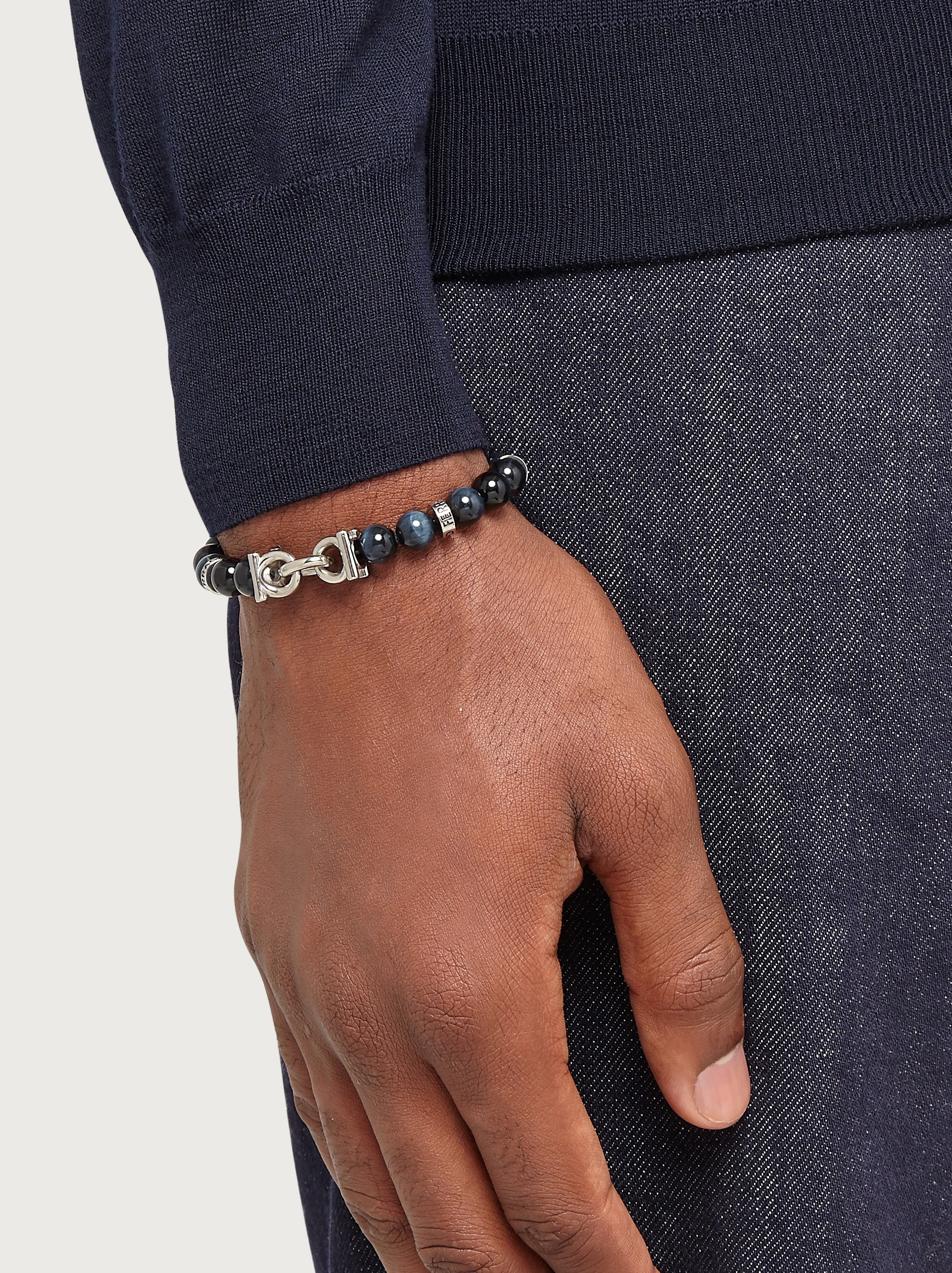 Elasticated bracelet with Gancini - size 17 - 3