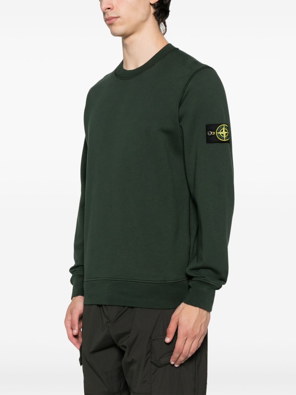 logo-patch crew-neck sweatshirt - 3