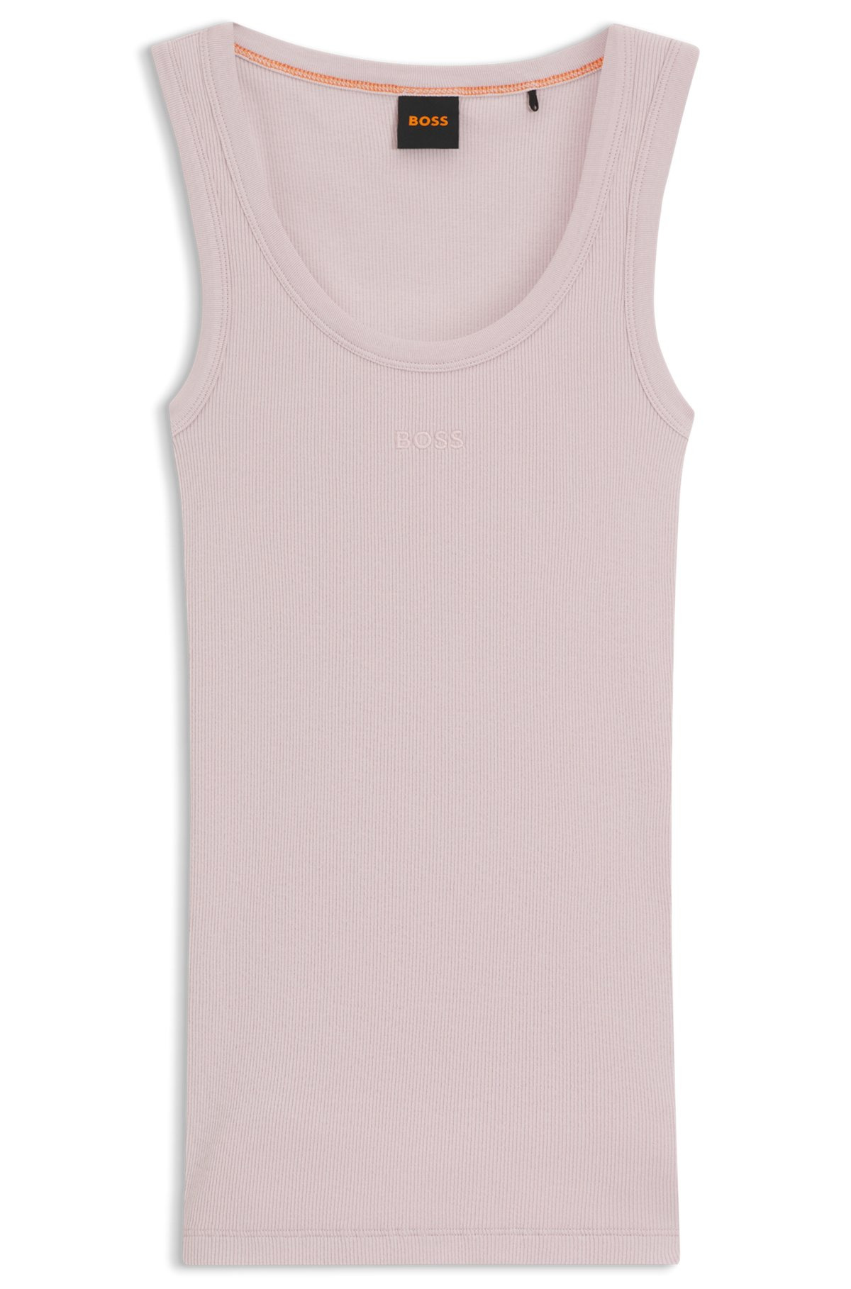 STRETCH-COTTON SLIM-FIT TOP WITH RIBBED STRUCTURE - 1