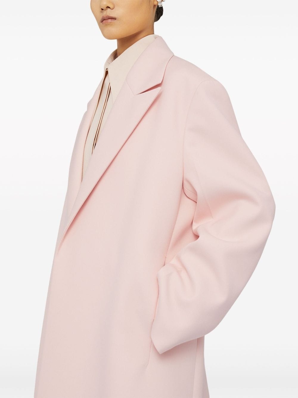 belted peak-lapel coat - 5