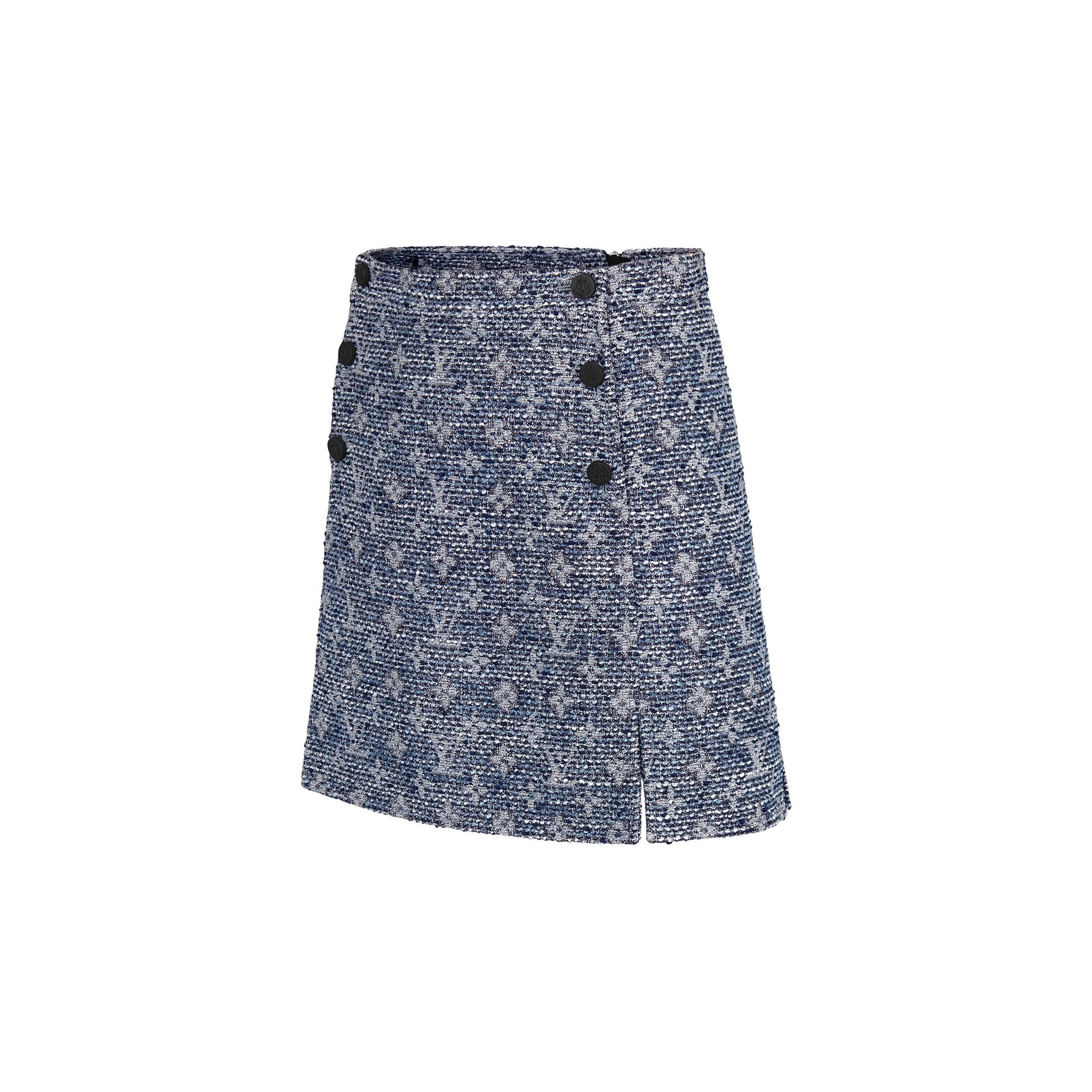 Monogram lurex tweed A-Line Mini Skirt - 2