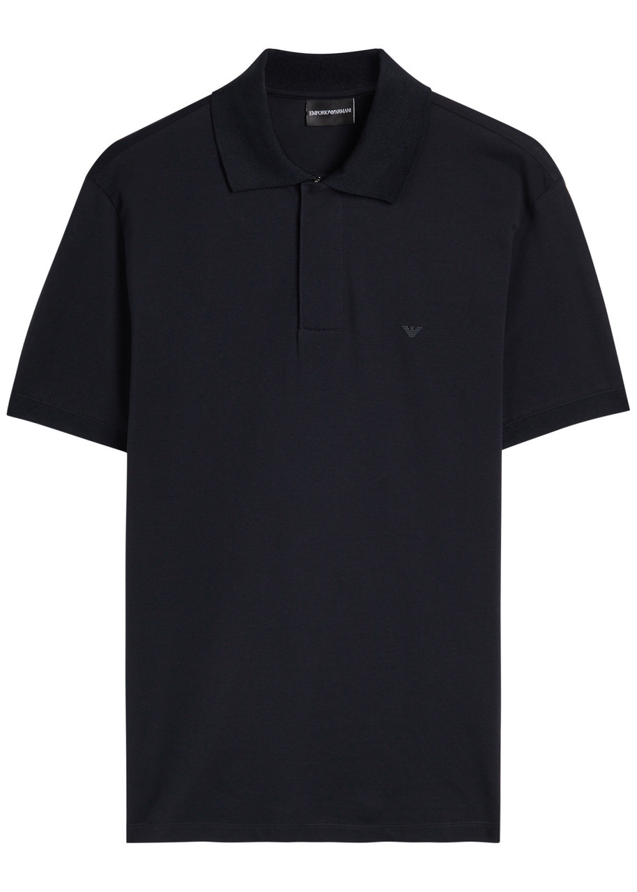 Emporio Armani Half-zip Cotton Polo Shirt - 1
